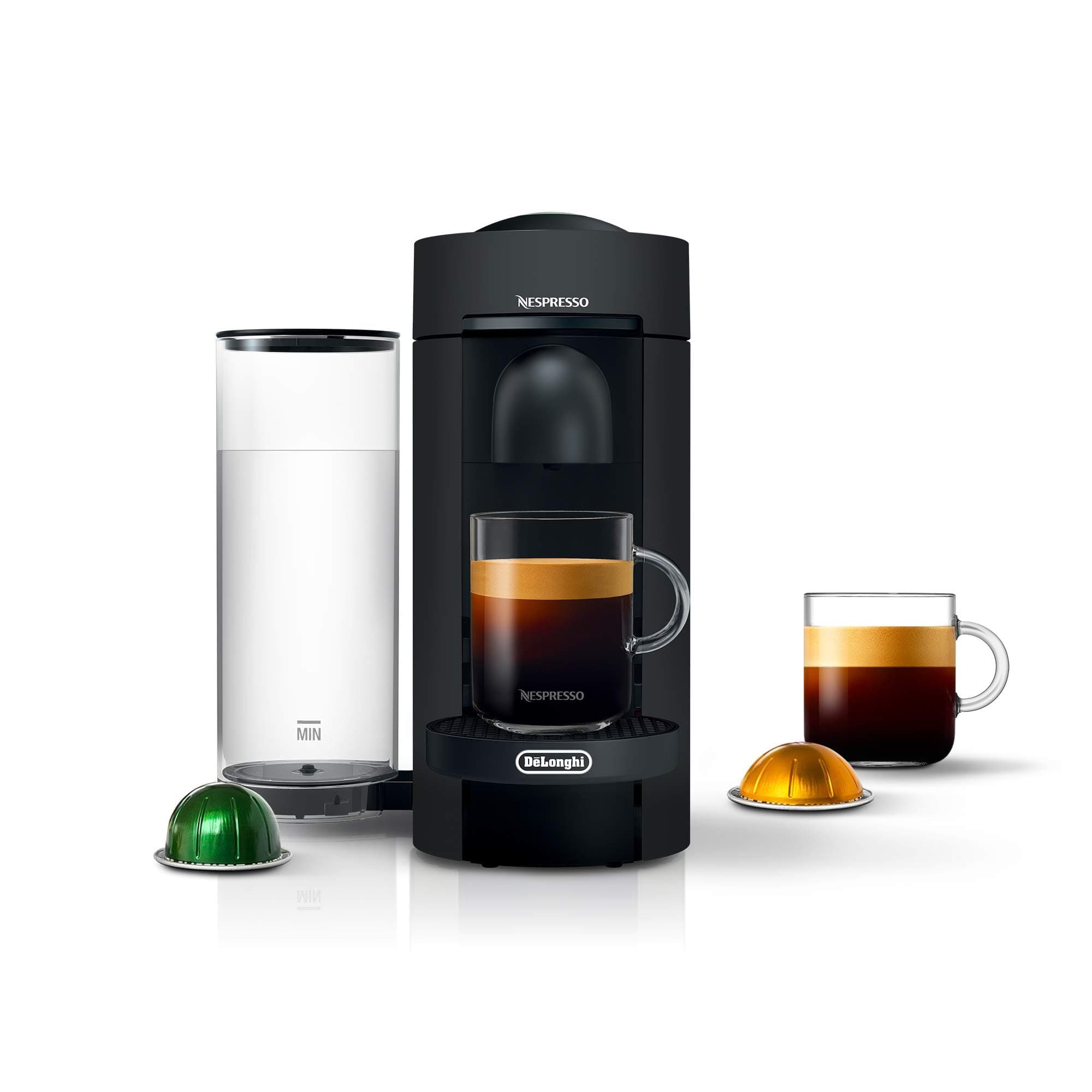 Vertuo Plus Deluxe Coffee and Espresso Maker by De'Longhi, Matte Black