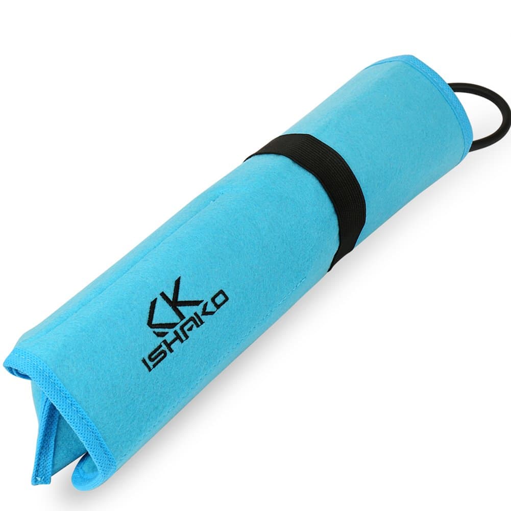 ISHAKO Flat iron Case and Mat Heat Resistant for Flat iron Hair Straightener Travel Pouch for Any Straightener, Curling Iron Storage, Convenient Hair Styling Tool Storage (Full Size, Turquoise)