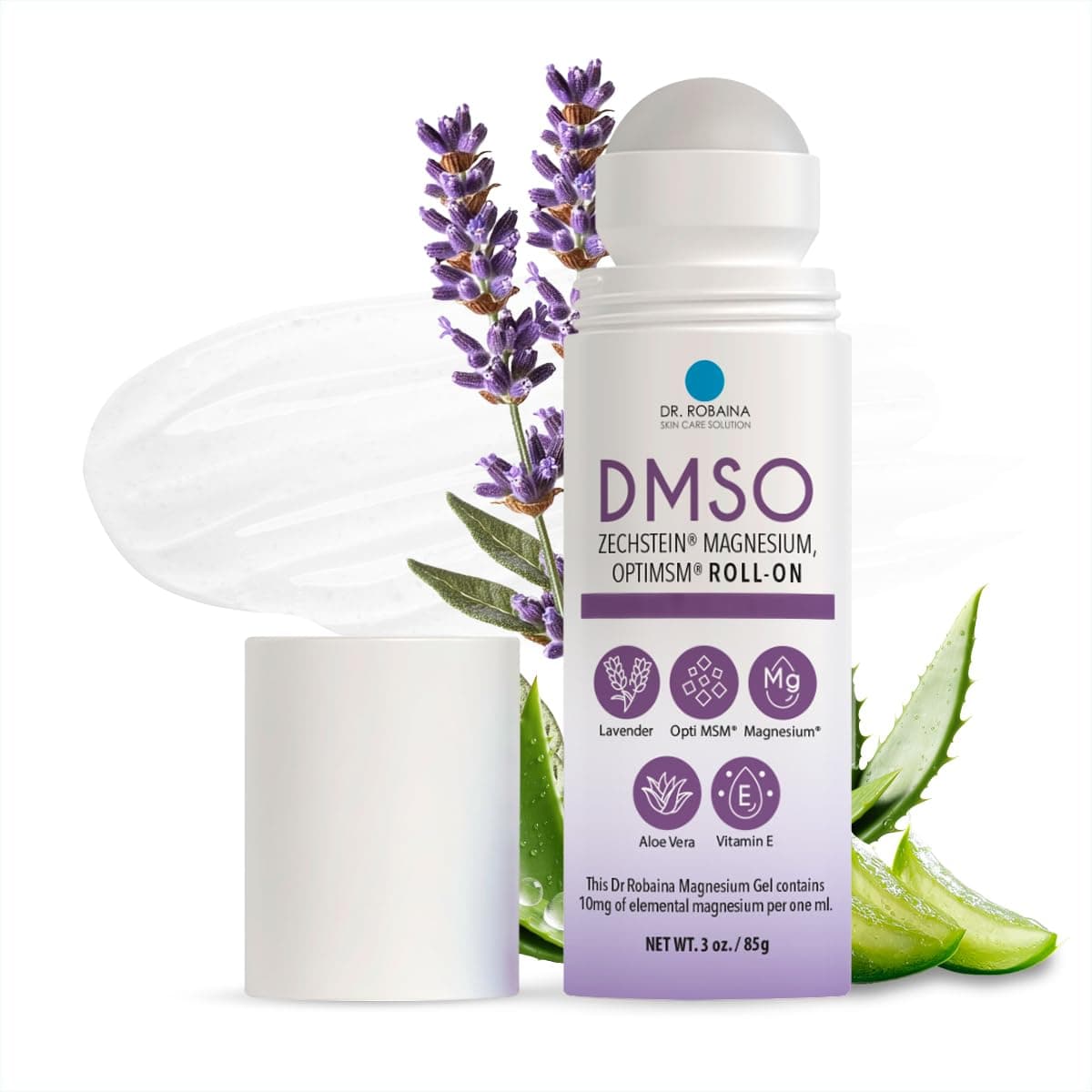 DMSO Lavender Roll-On | 99.9% Pure Pharmaceutical Grade with Arnica, Magnesium, Aloe Vera & Vitamin E | Made in The USA