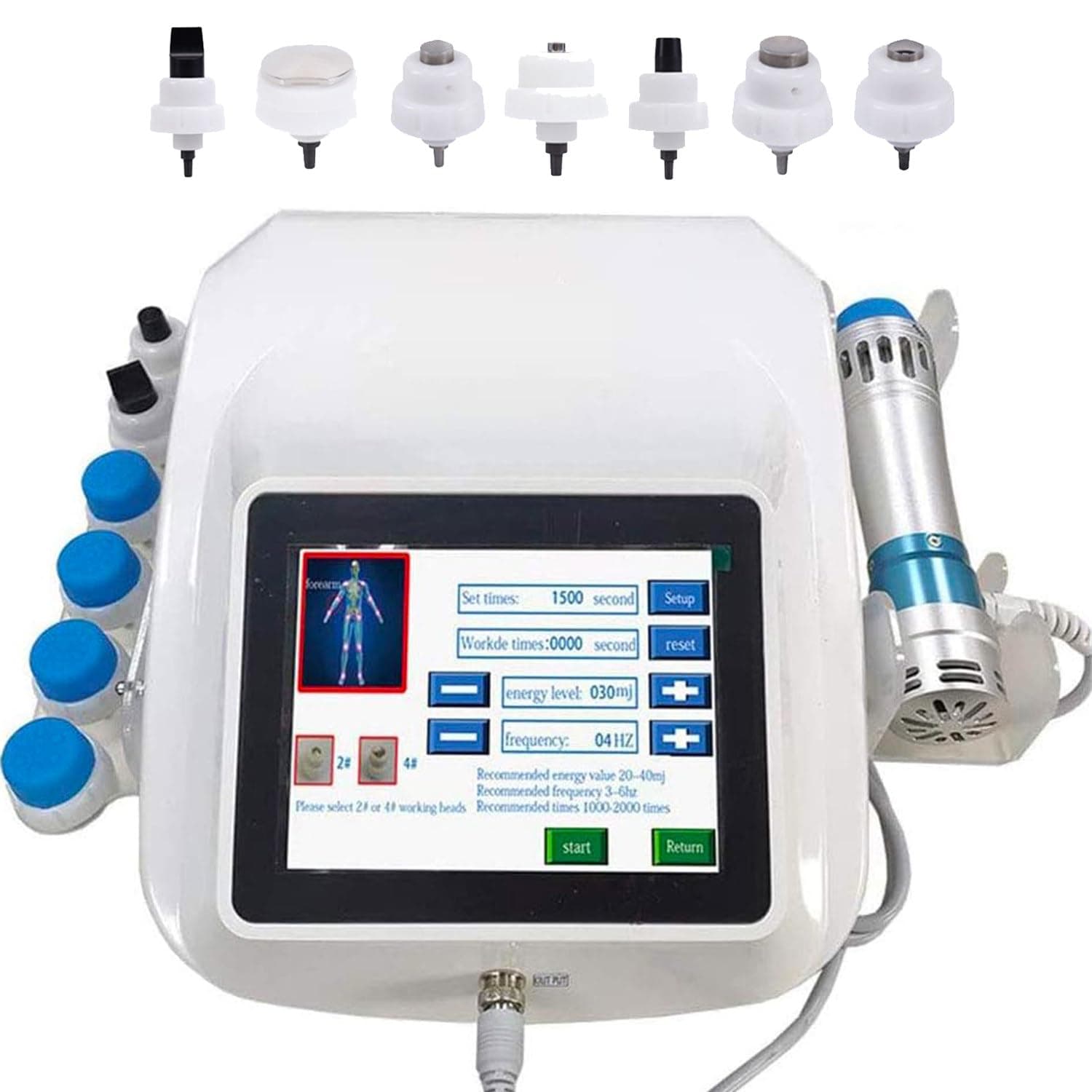 – Shockwave Therapy Machine,with 7 Massage Heads, Shock Wave Machine,for Body Muscle Massager,Machine for Joint and Muscle Pain Relief,Painless