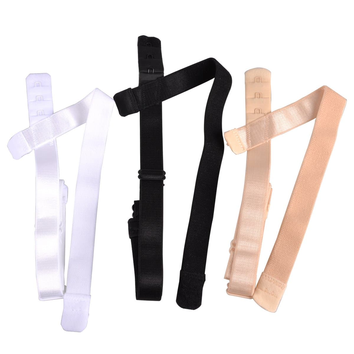 Lady Up 3 Pieces Low Back Bra Converter Adjustable Bra Strap Extender for Women Backless Dresses