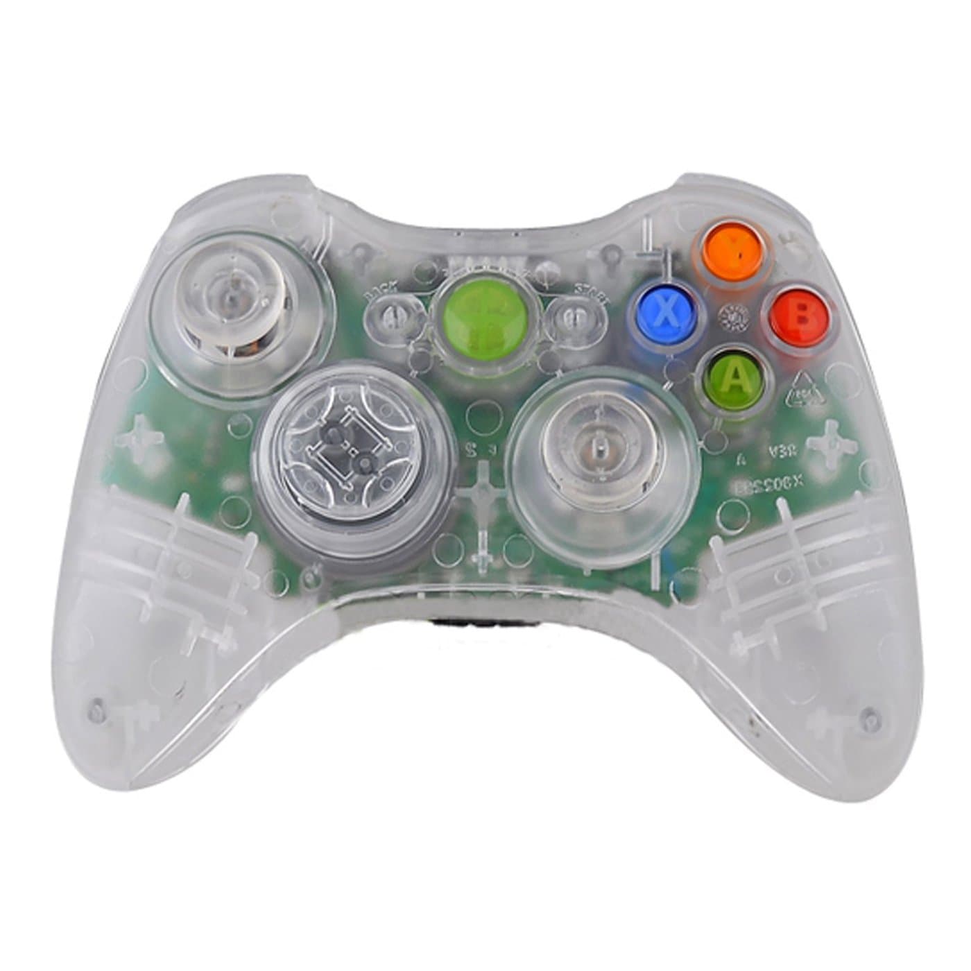 HDE Replacement Controller Shell for Xbox 360 Plastic Shell Sticks Buttons Shoulder Buttons and Triggers (Clear)