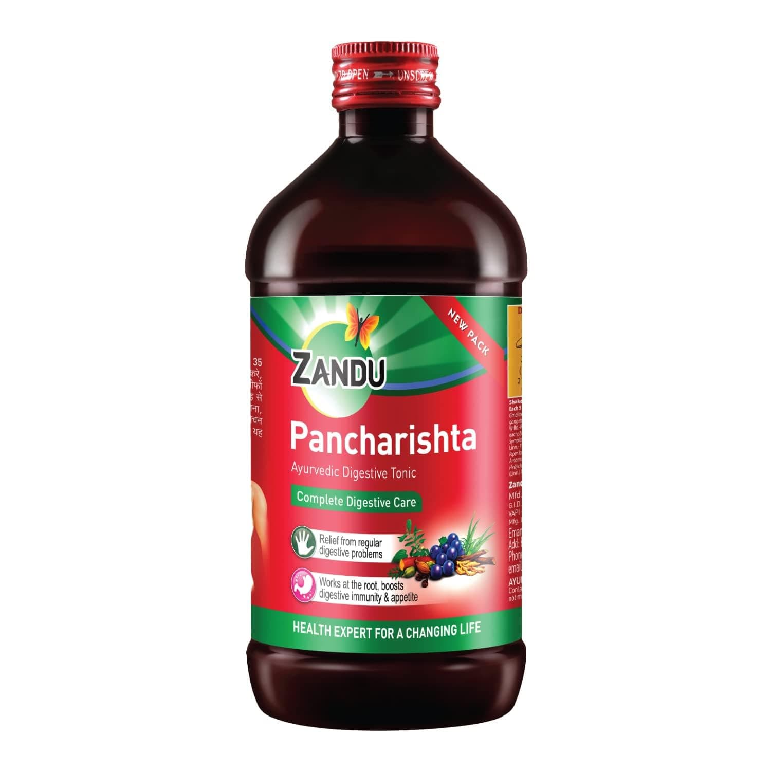 Zandu Pancharishta Ayurvedic Digestive Tonic 900ML | 15 Day Pack | Relief from Regular Gas, Bloating, Acidity & Indigestion From the Root
