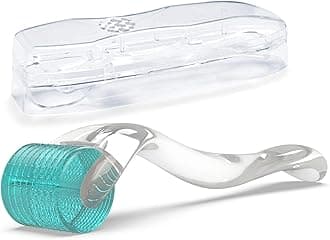 Derma Roller, 192 pin Titanium Microneedles for Face, Body and Scalp - Microneedling Roller for Men and Women - Skin care tools