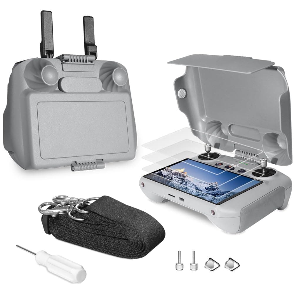 RC 2 Protective Sun Hood Kit with Screen Protector & Neck Lanyard for DJI Mini 5 Pro/Mini 4 Pro/Mavic 4 Pro/Flip/Air 3S/Air 3 Accessories