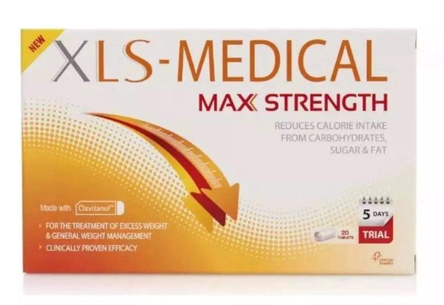 XLS Medical Max Strength Days Trial Pack, 20 Tablets