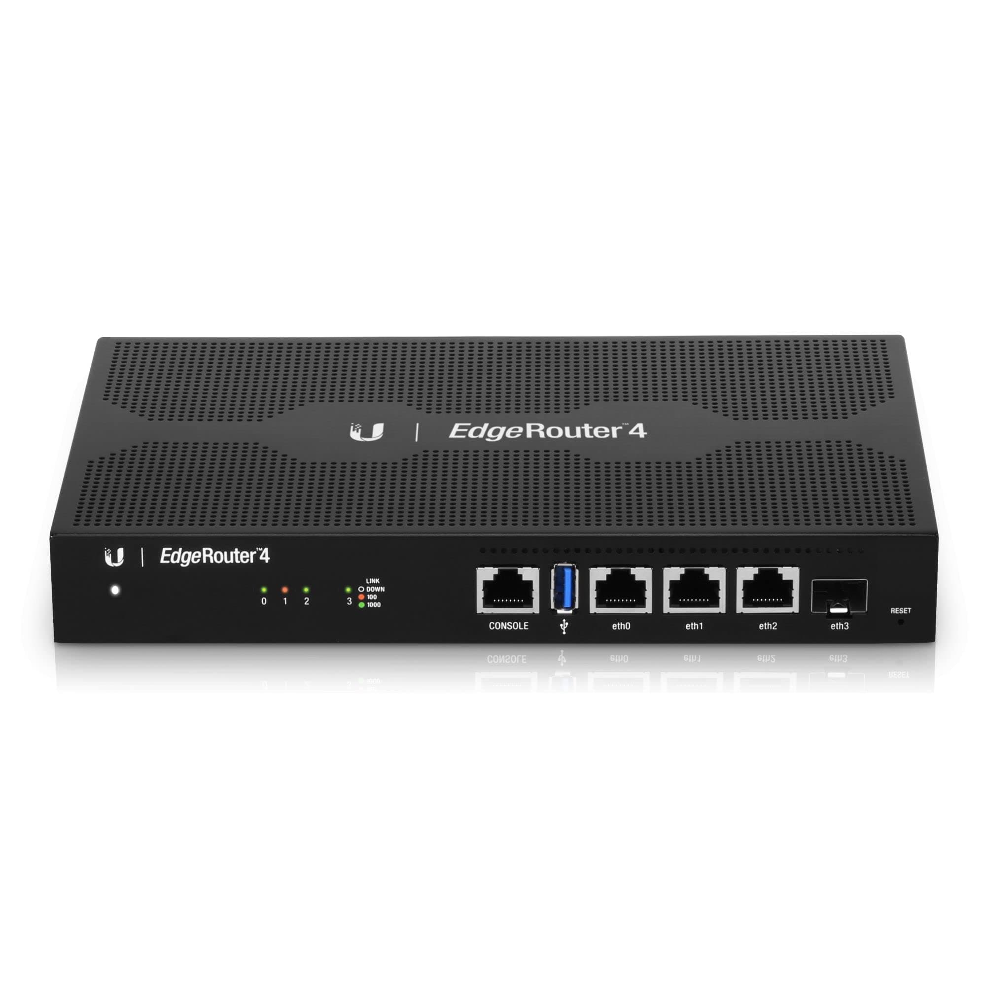 Edgerouter 4 Ethernet Lan Black Wired Router