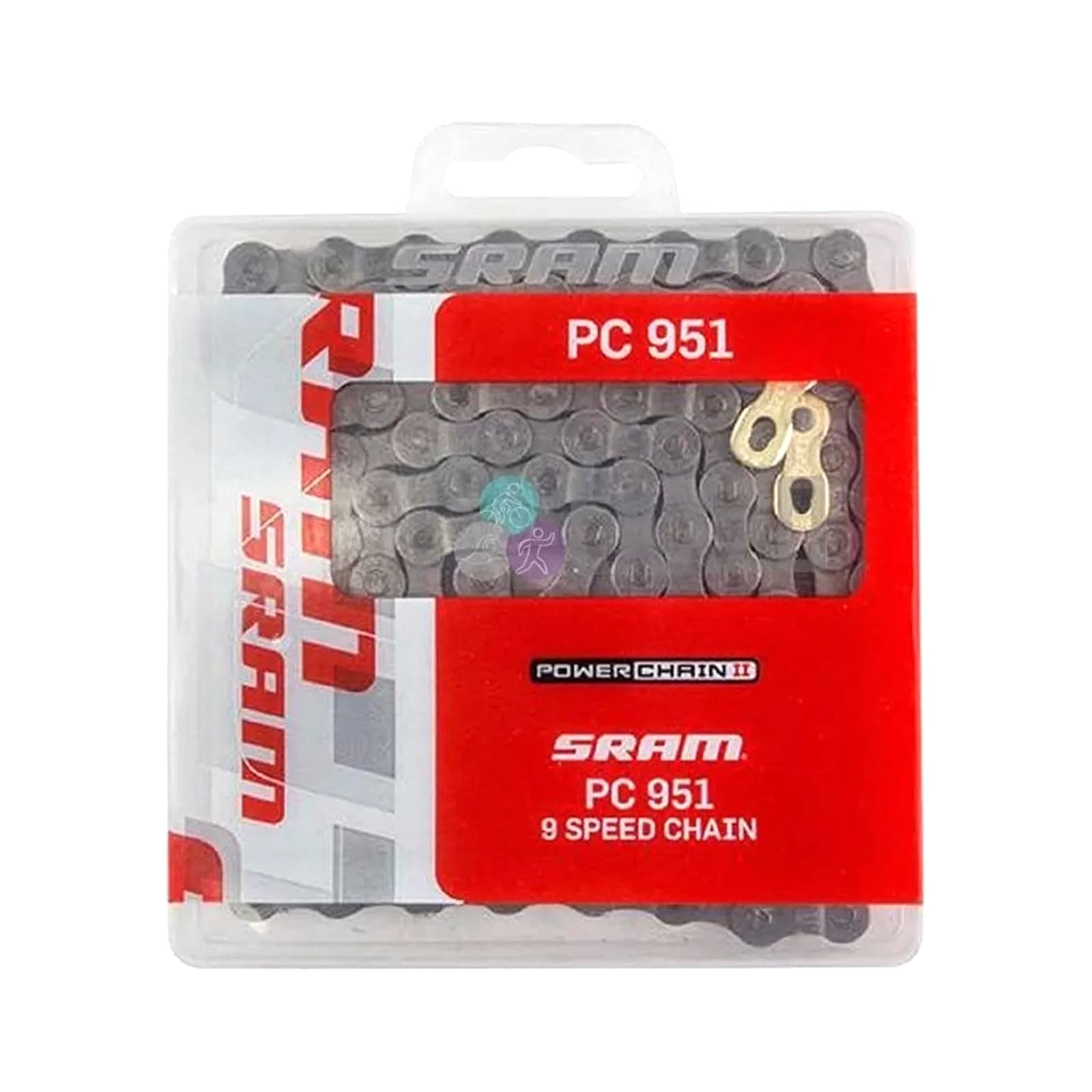 SRAM PC951 114 Links 8/9 Speed Chain, Grey