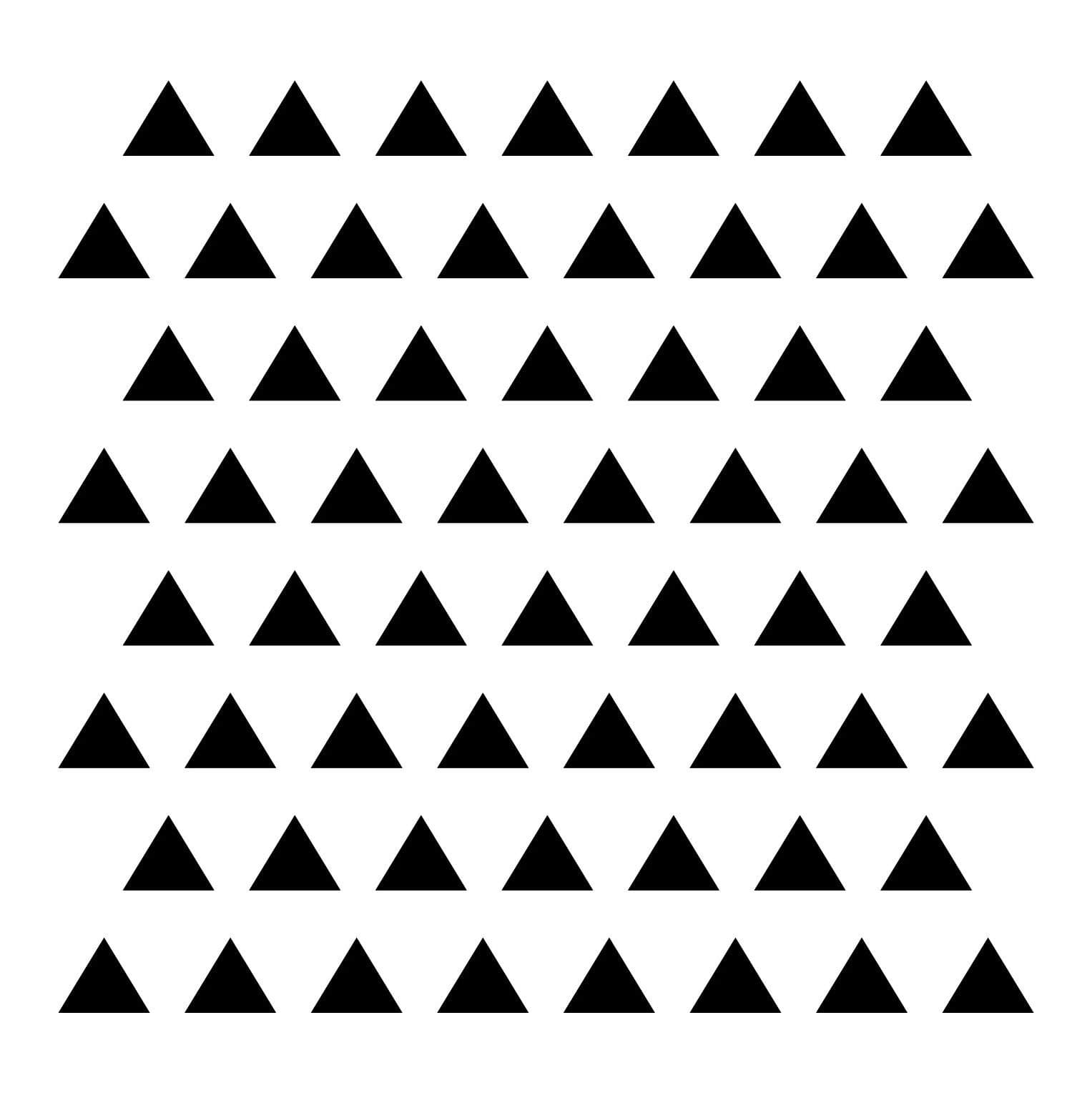 Triangle Wall Stickers Vinyl Decal (Black 3"/ 4 Set of 84)