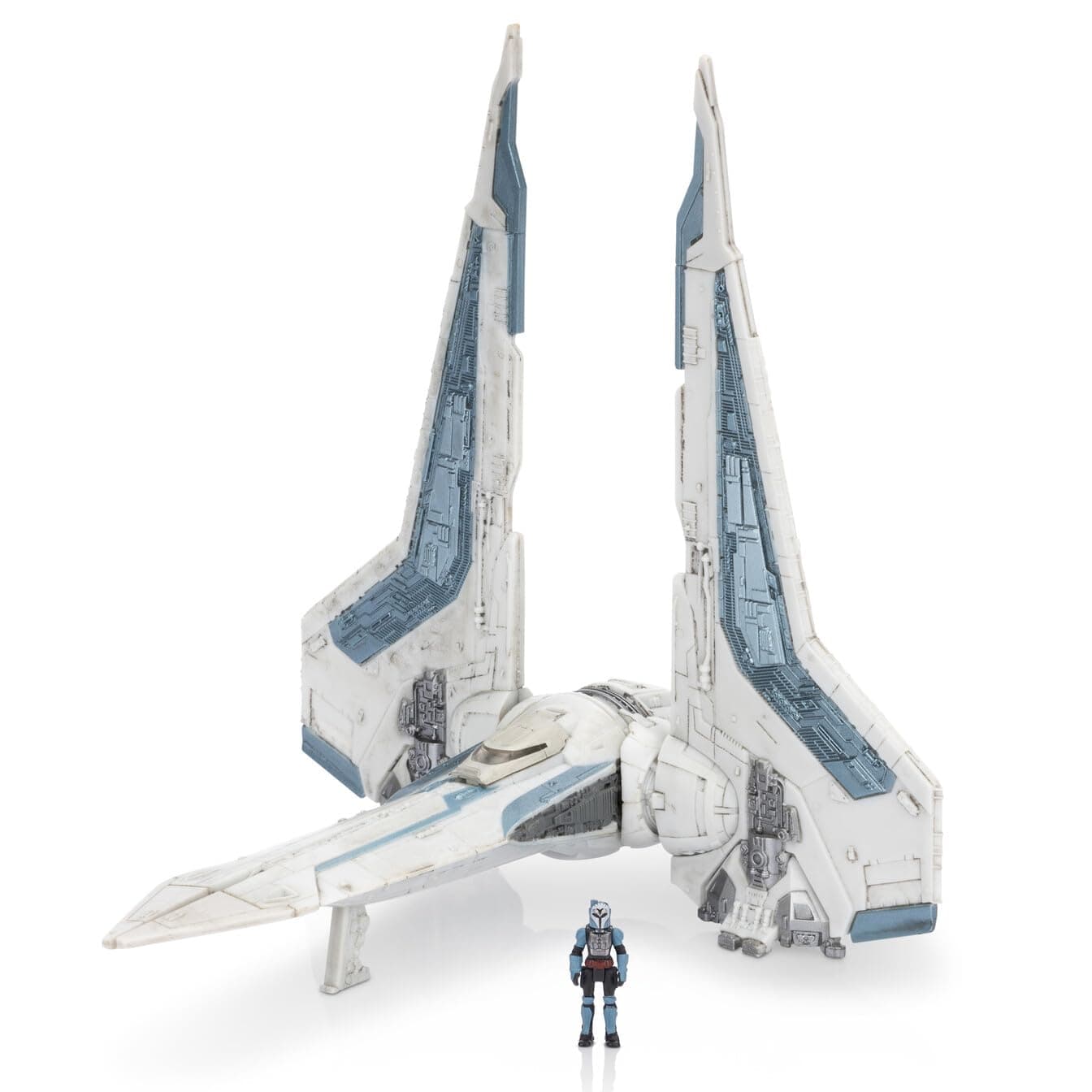 Star Wars Micro Galaxy Squadron Bo-Katan’s Gauntlet Fighter (Armada Edition) - 5-inch Vehicle with Rotating Wings and 1-Inch Micro Figure Accessory