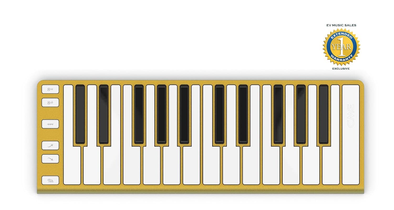 CME Xkey 25-Key Ultra-Slim Usb Controller Keyboard Glorious Gold With 1 Year Free Extended Warranty