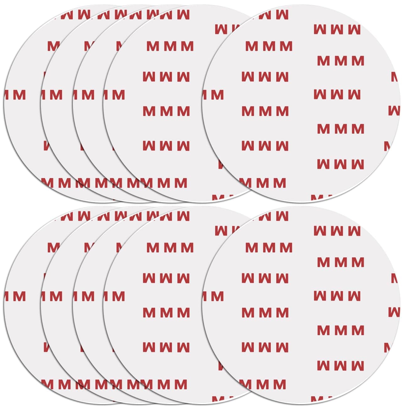 10 Pack 80mm (3.15") Circular Double Sided Sticky Pads, Strong Car Sticky Adhesive Replacement for Car Mount Mounting Holder Disk Windshield GPS Camera Lock Sucker Suction Cup Hook Dashboard Bracket