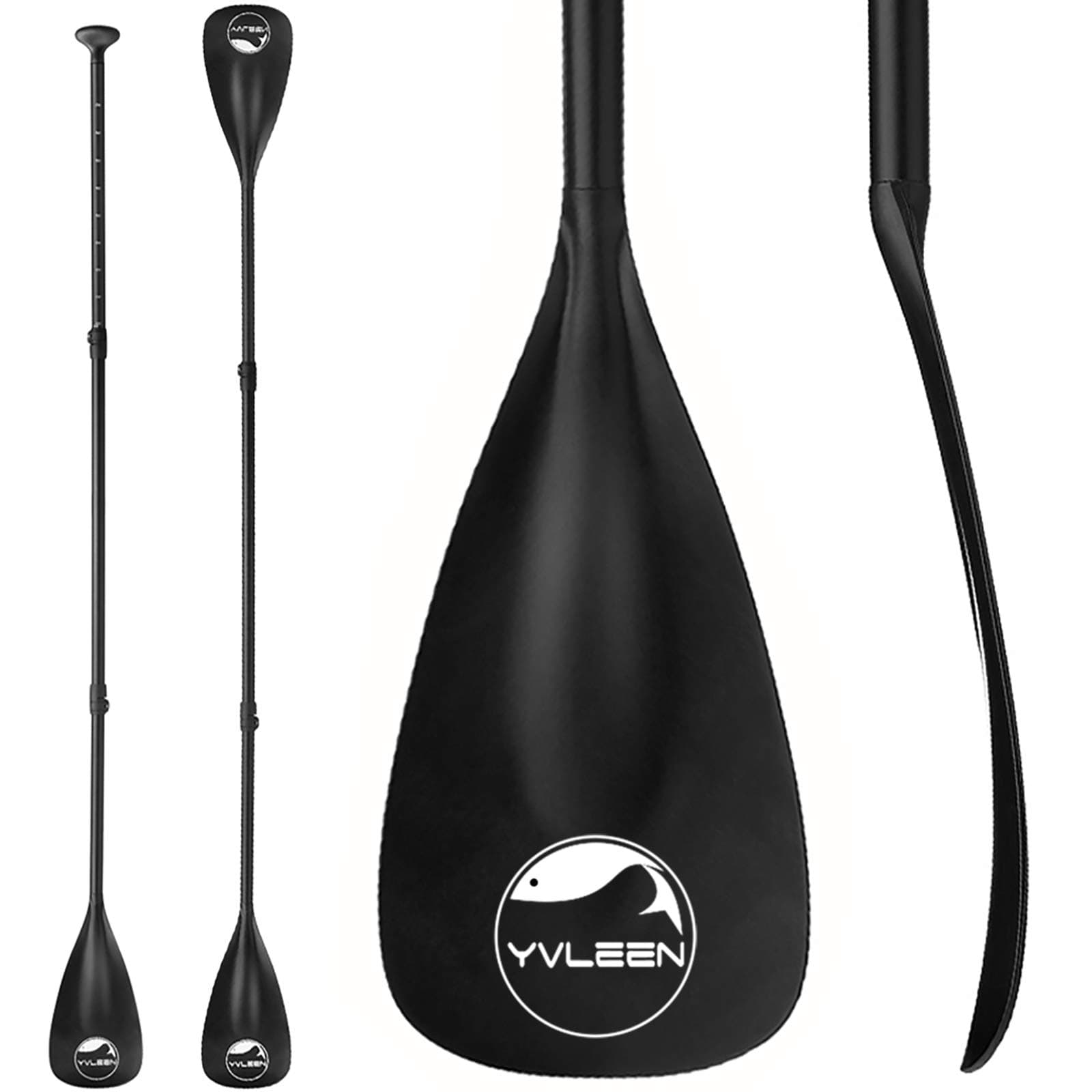 YVLEEN SUP Paddle Board Paddle,Stand up Paddleboard Paddles Adjustable Aluminum 4-Piece Floating Kayak Paddle,Convertible Paddle