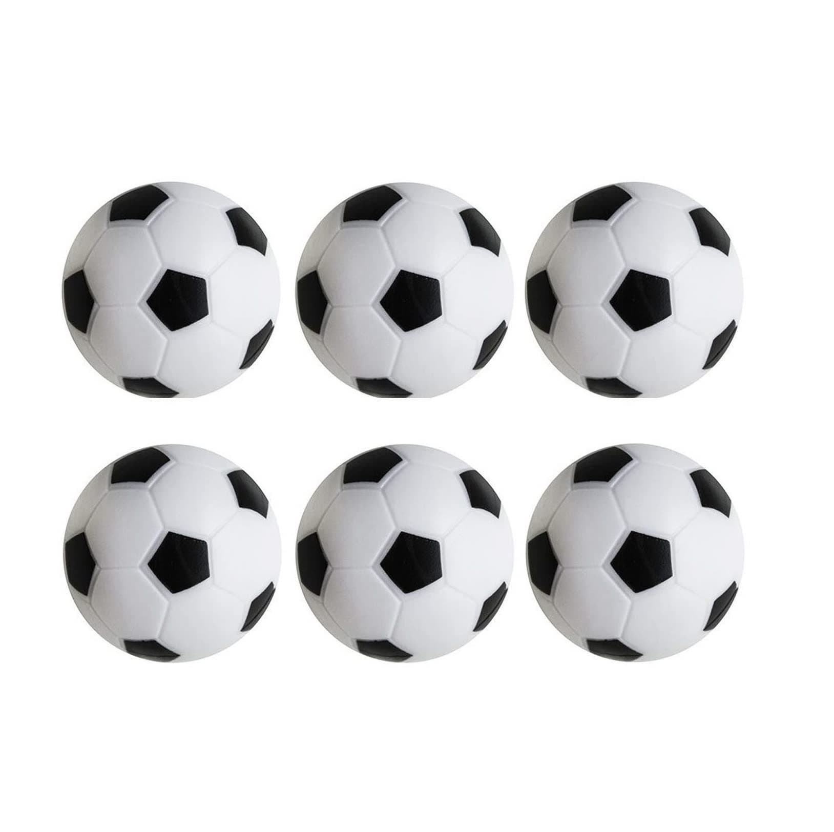 HarapuFoosball Table Replacement Foosballs, 36mm Game Table Size Black and White Tabletop Sports Soccer Balls - 6 Pack