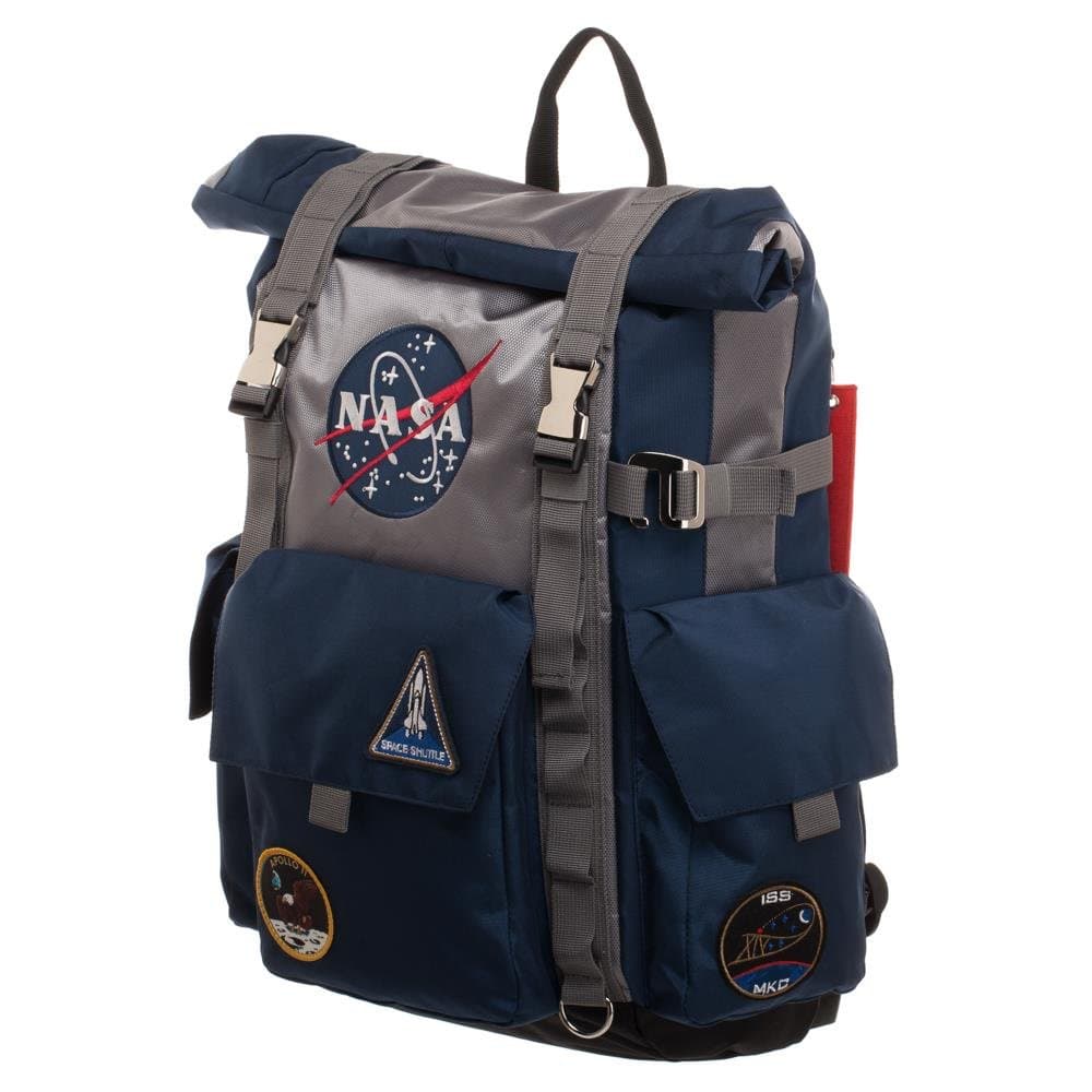 NASA Backpack Roll Top Built Up Laptop Bag