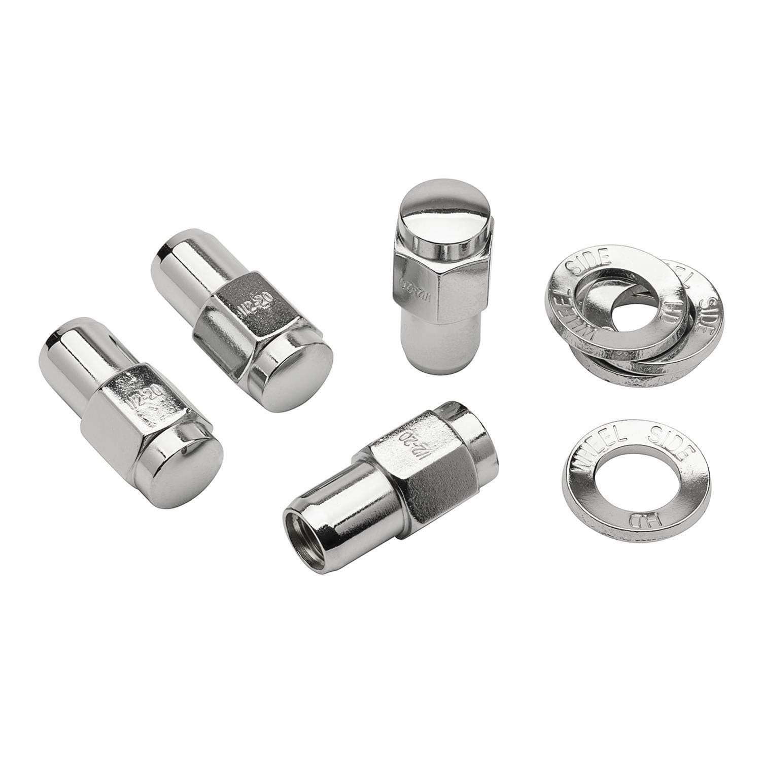 Cragar 27780-4: Lug Nuts, Shank with Washer, 1/2 in. x 20 RH, Closed End, Chrome Plated Steel, Set of 4
