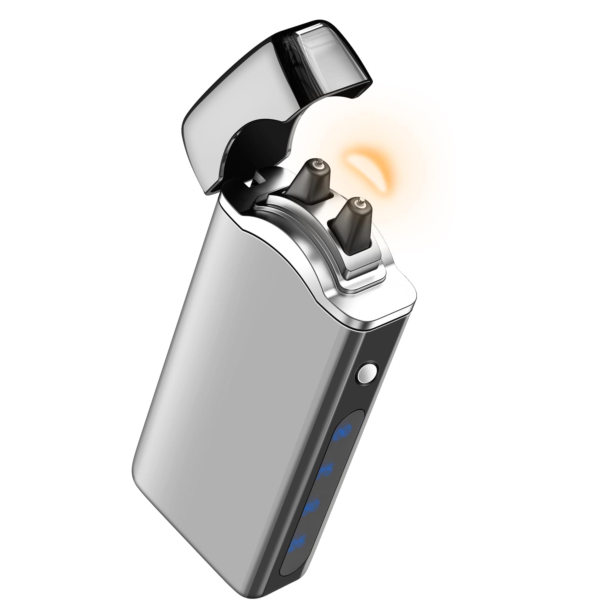 Lesbri Big Arc Lighter Magical “Flame” USB Rechargeable Plasma Electric Cool Lighter (Silver)