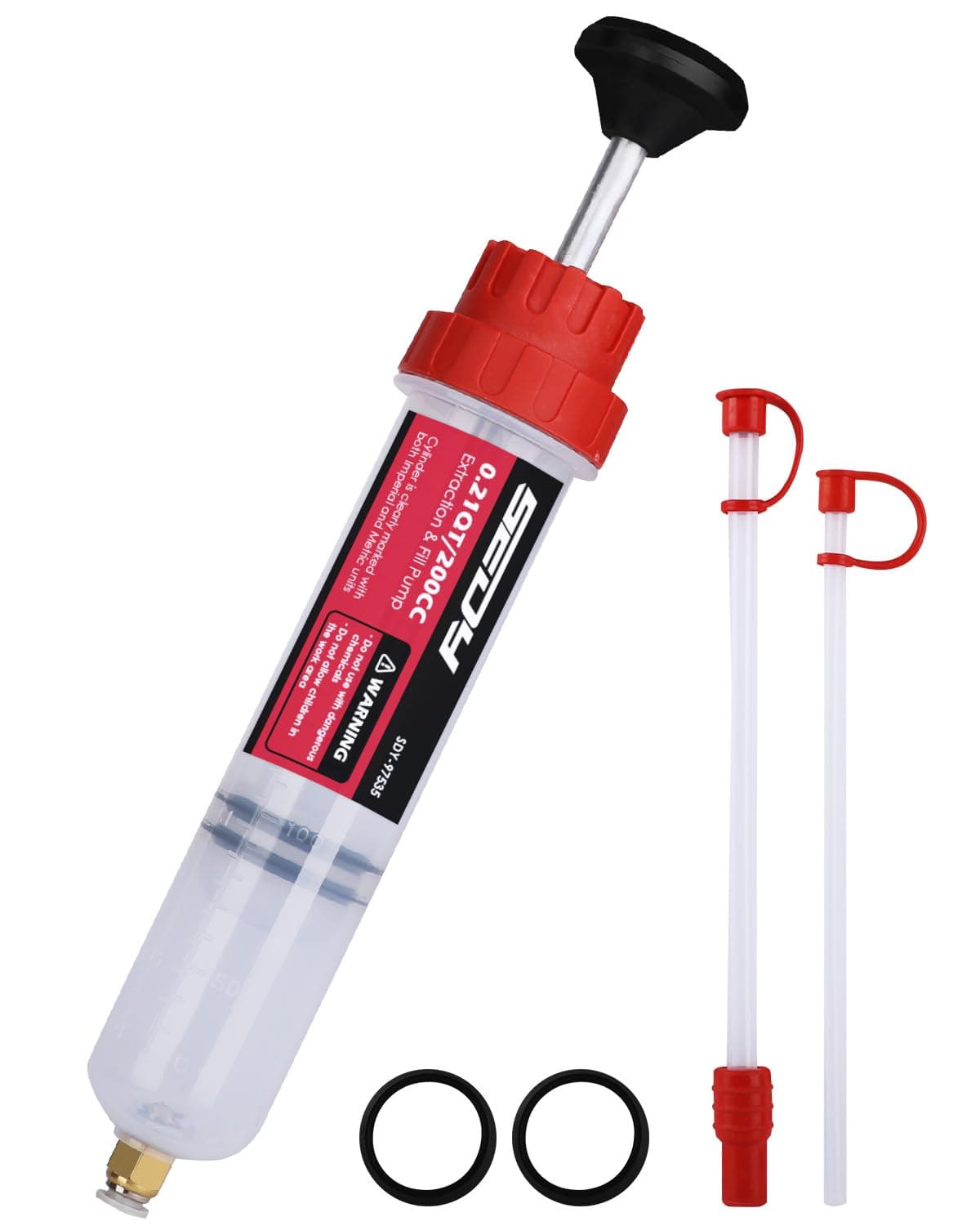 Fluid Extractor - 200cc Multi-Purpose Syringe, Oil Suction Pump, Manual Extraction and Filling Pump, Automotive Oil Syringe