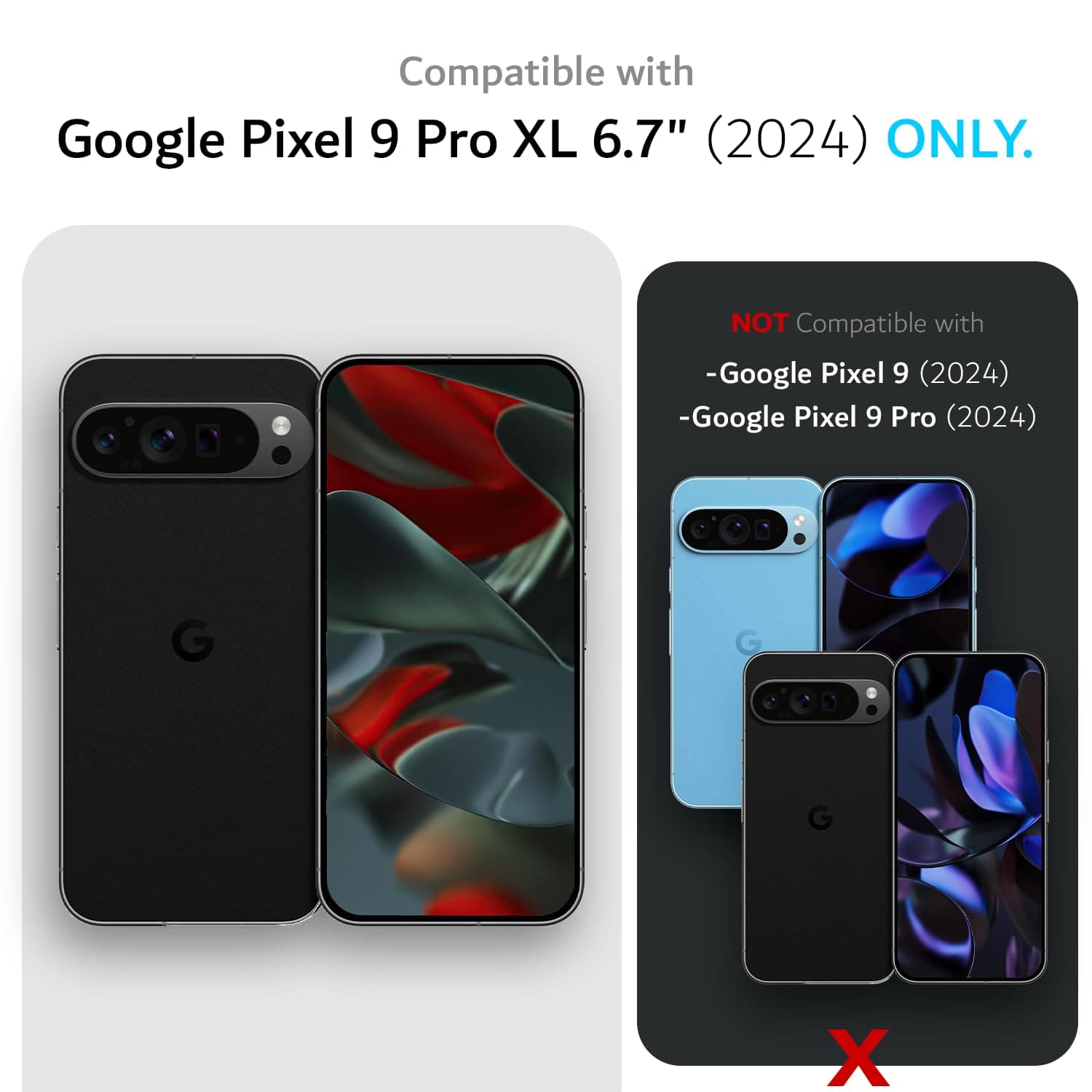 TUDIA DualShield Grip Design for Google Pixel 9 Pro Case (2024), [MergeGrip] Military Grade Dual Layer Shockproof Slim Anti-Slip Durable Protective Phone Case (Green Lily, Magsafe Compatible)