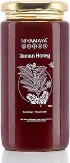 NIYAMAYA Jamun Honey 500 gm | 100% Raw Organic Natural Honey Unprocessed No Added Sugar Pure Jamun honey No Adulteration | Lab Tested