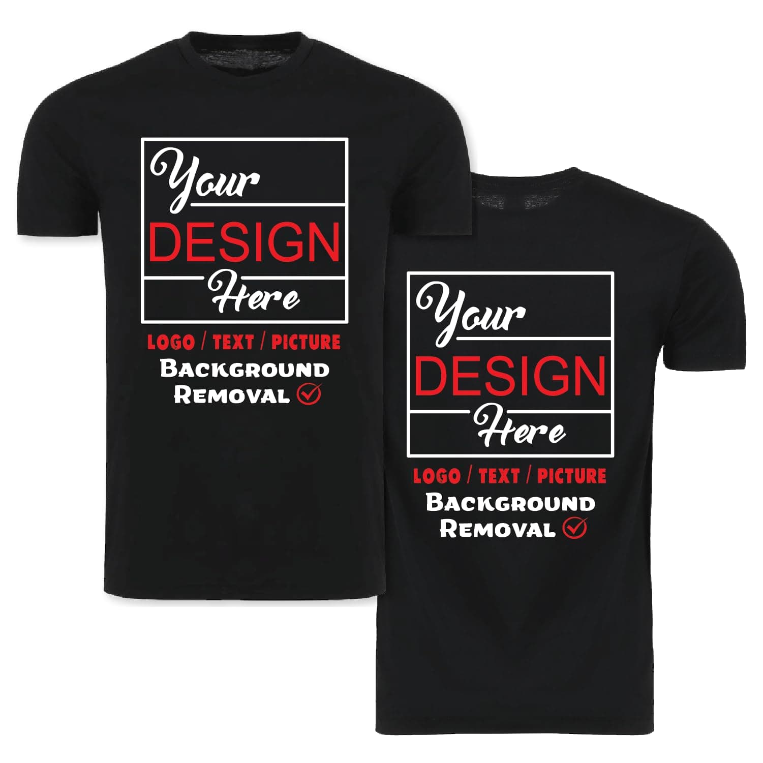 Personalized Image/Text for Your Company/Wedding/Greetings with Digital Printing | Unisex Adult | Custom T-Shirt