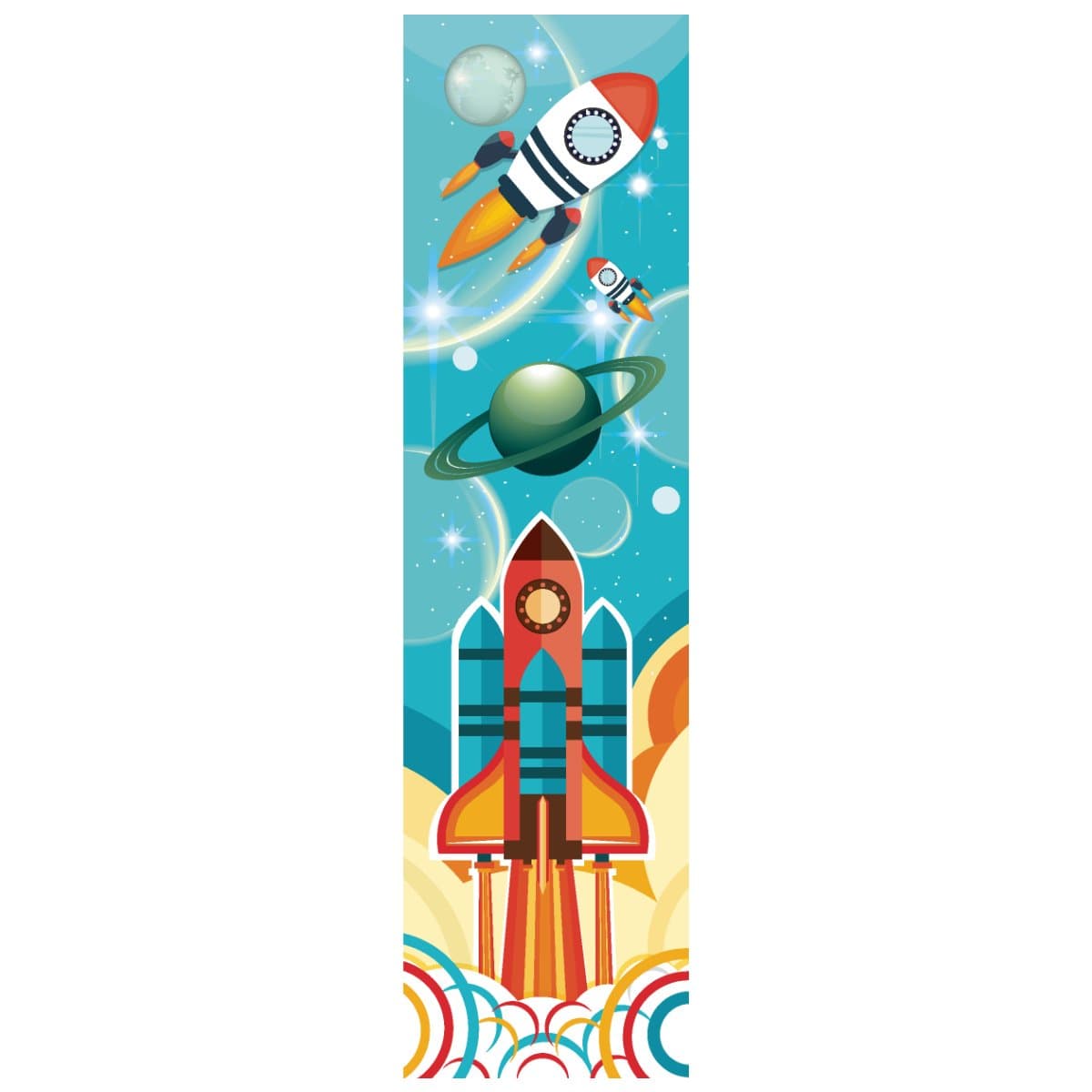 Astronaut Rocket Ship Bookmarks for Kids (24 Pack) - Space Shuttle Astronomy Design - Rocket Ship Party Supplies - School Reading Incentives, Student Prizes, Boys Party Favors