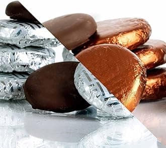 Whitakers Dark Chocolate Creams - Brown & Silver Foiled Fondant Cremes (Coffee & Mint, 800g)