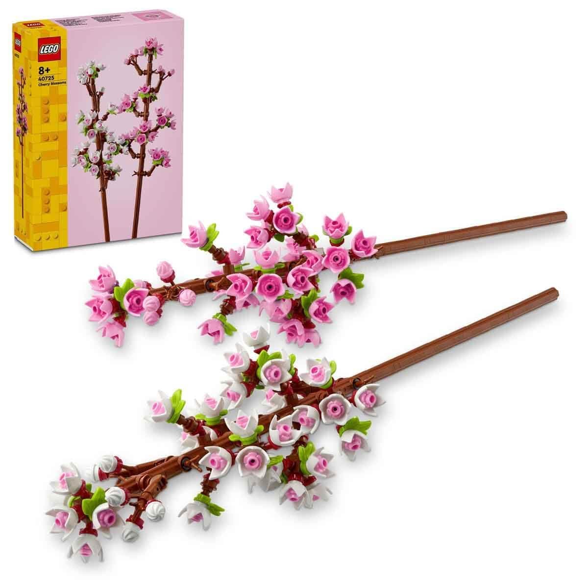LEGO Creator Cherry Blossoms, Artificial Room Decor Flowers and Desk Accessory, Bouquet of Flowers for Displaying, Flower Gift for Girls and Boys Age 8 and Over 40725