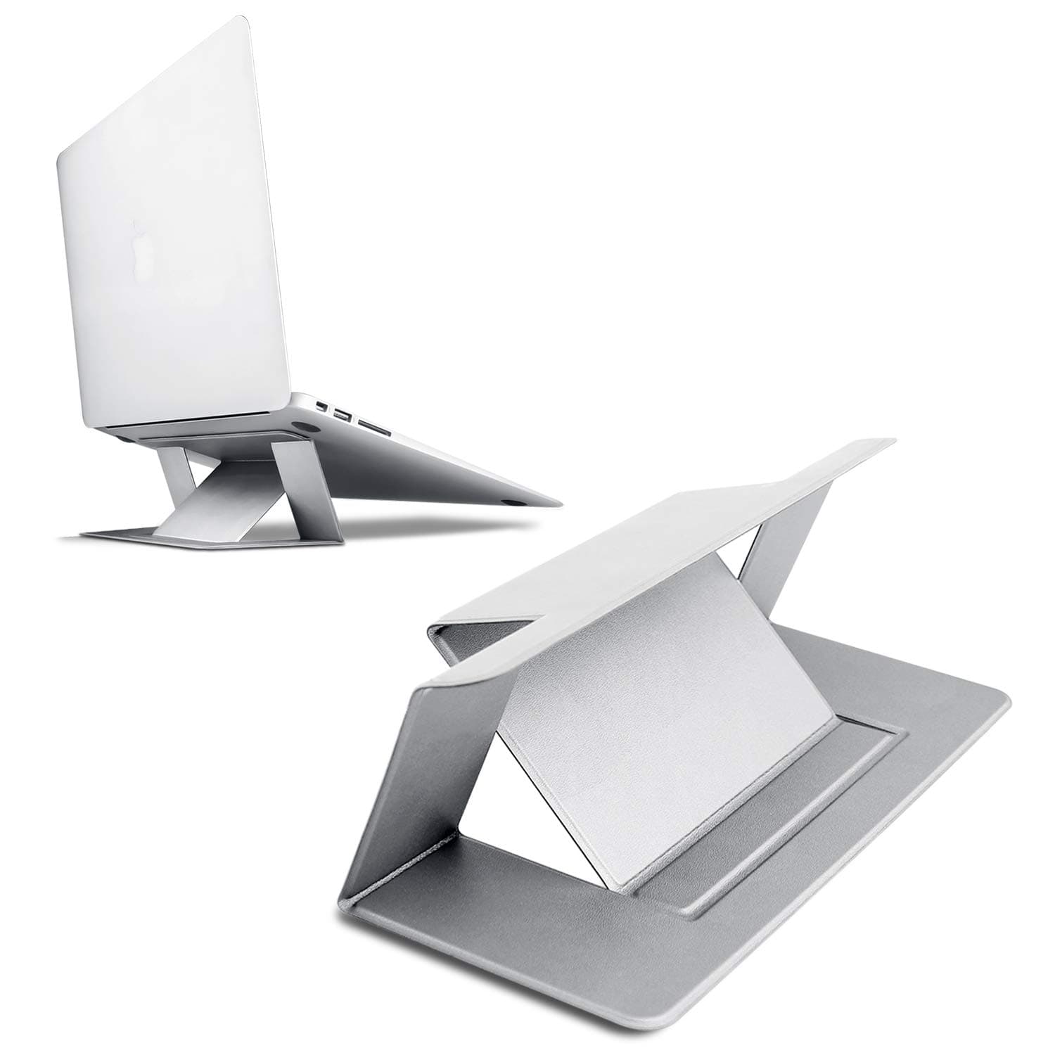 Bellaelegance Laptop Stand,Ultra Thin Foldable Invisible Notebook Holder Table Stand Adjustable Laptop Riser for Mac Book, Laptops, iPad, Tablet and device larger than 10"