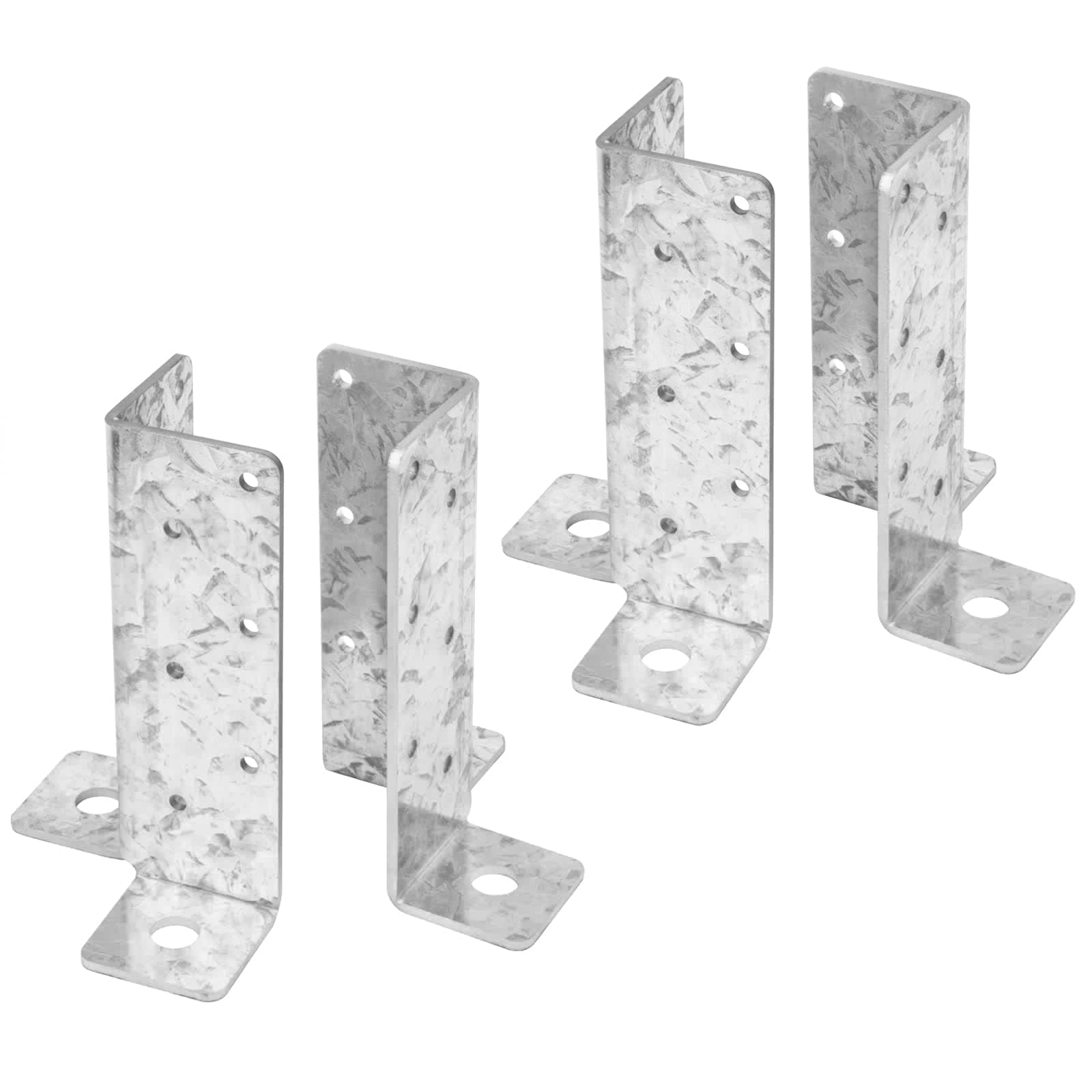 4 PCS Adjustable Post Anchor Base Bracket for 2x2, 2x4, 4x4 Post