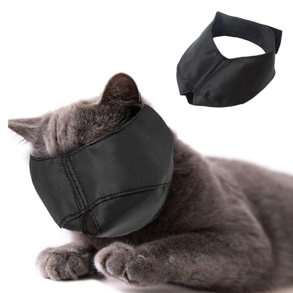Beikal Muzzle for Cat Grooming, Nylon Cat Muzzles Face Mask, Pet Groomer Helpers Tools, Preventing Scratches and Anti-biting (M)
