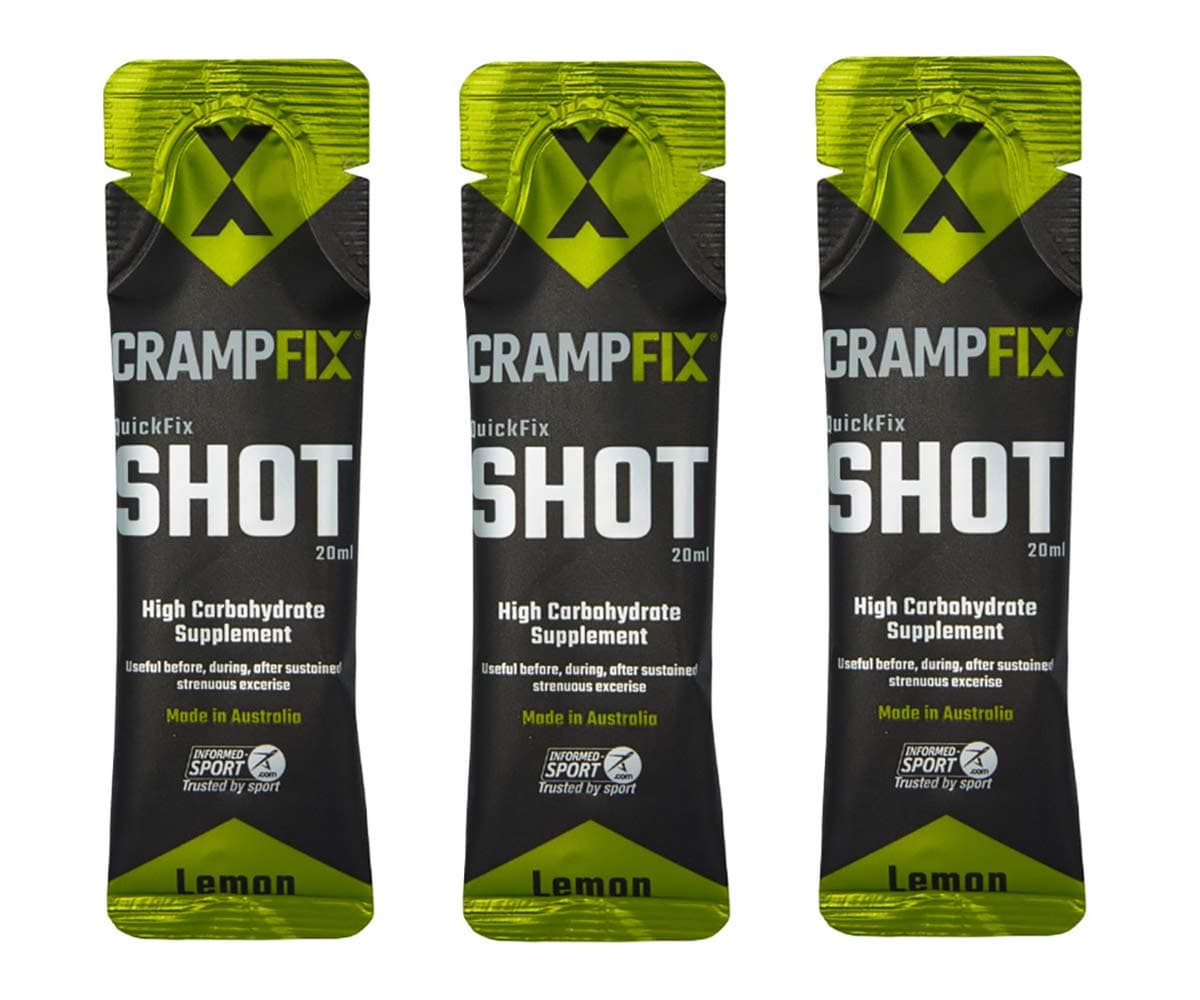 QuickFix Shot Sachets - Fast & Effective Relief from Muscle Cramp (3 x 20ml Packets) (Lemon)