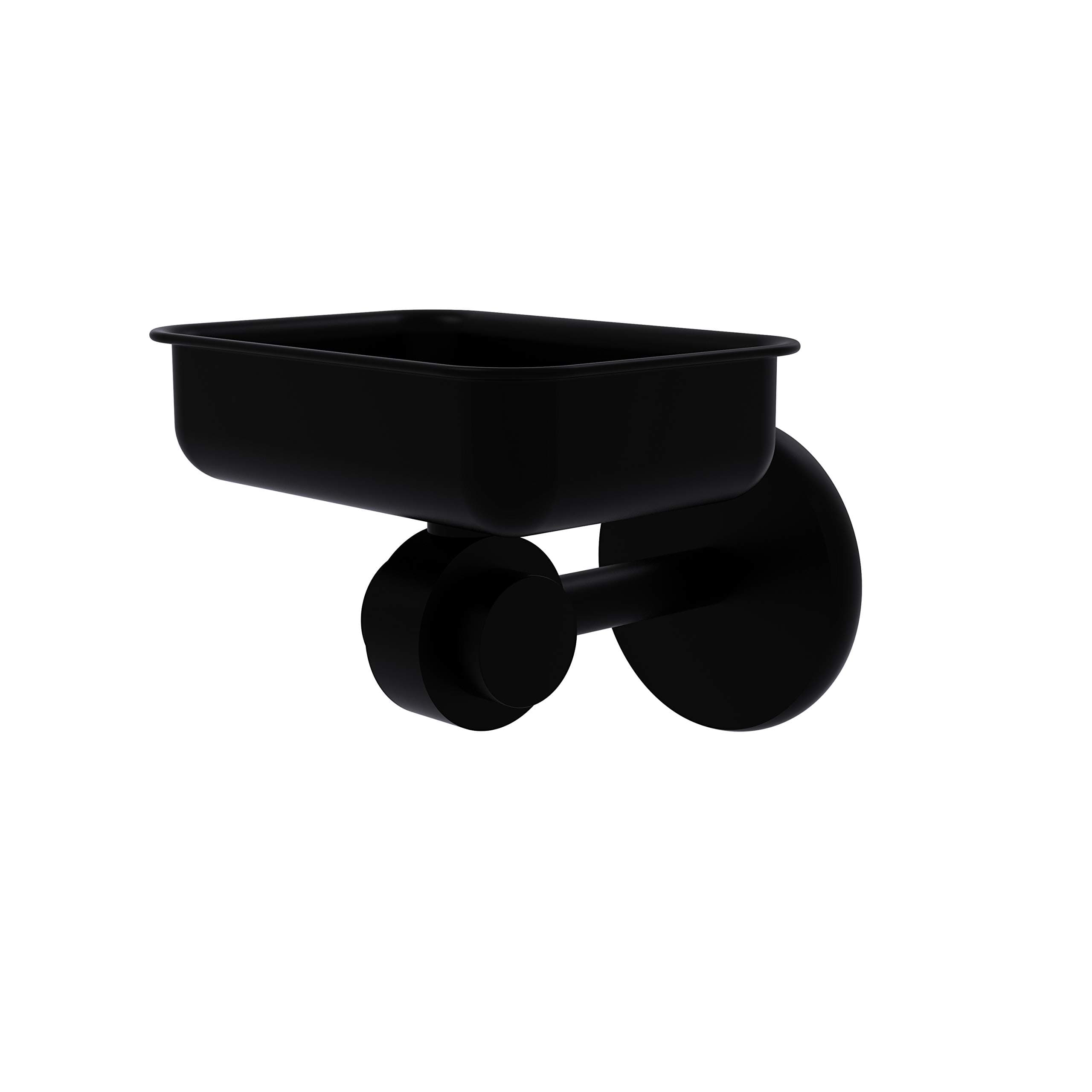 Allied Brass 7232 Satellite Orbit Two Collection Wall Mounted Soap Dish, Matte Black