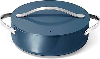 Rondeau - 6 Qt Non-Stick Pan with Lid - Free From Forever Chemicals - Perfect for Searing, Braising, & Roasting - Navy