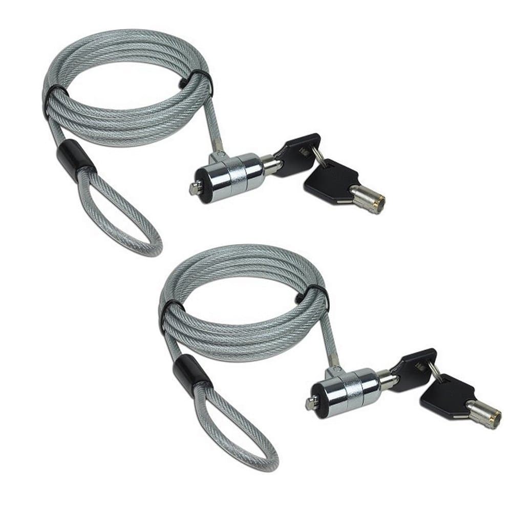 2Pcs 6 feet NoteGuard Kensington Compatible Universal Security Cable Lock with 2 Keys Two sets