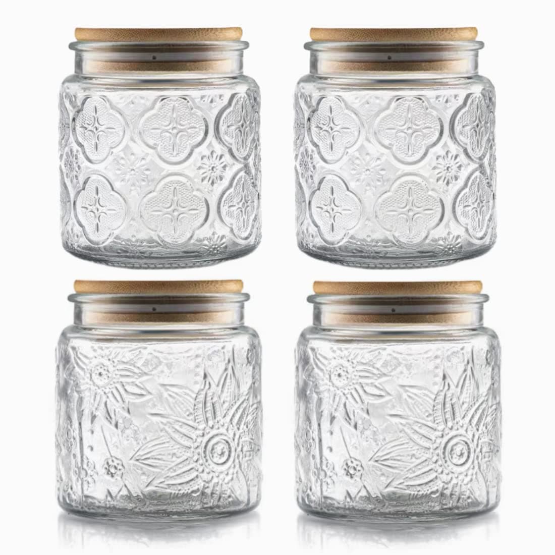 500ML Vintage Glass Jar Set