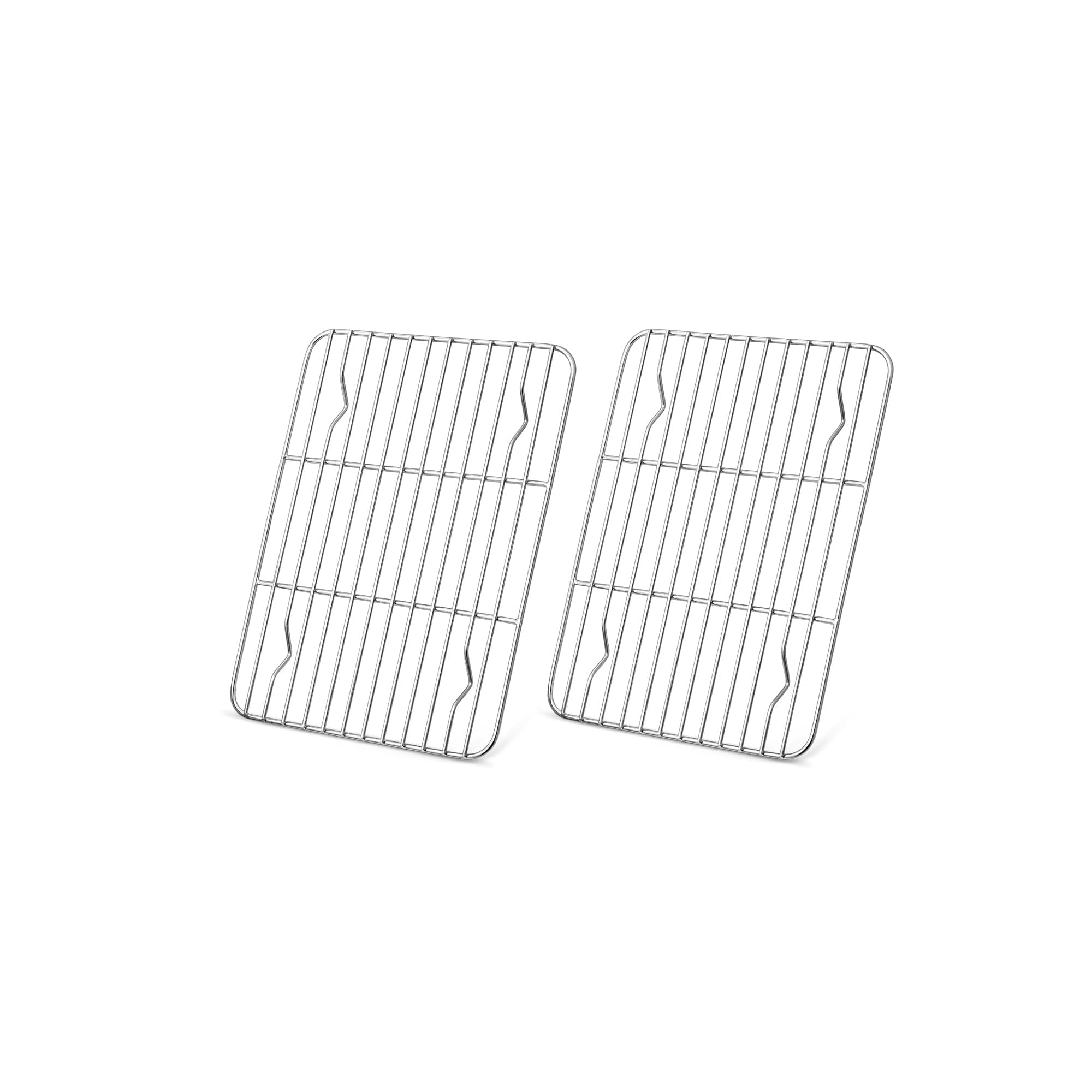 2 Pack Cooling Rack for Baking, Homikit 8.7 * 6.3 Inch Small Stainless Steel Metal Roasting Grilling Cooking Racks, Fits Small Toaster Oven, Dishwasher Safe, Heavy duty & Rust Resistant