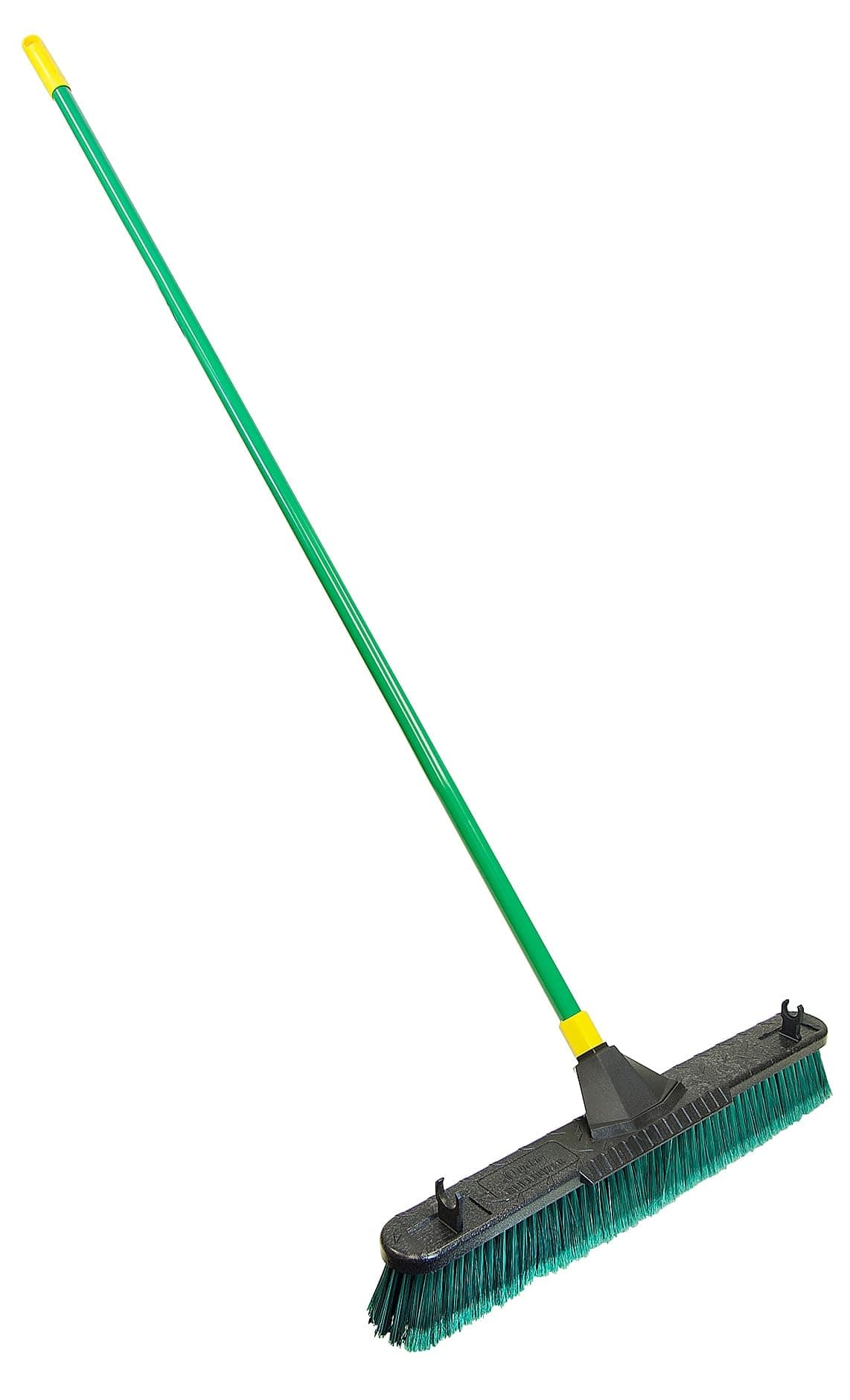 Quickie Bulldozer 24-Inch Multi-Surface Push Broom with Scraper