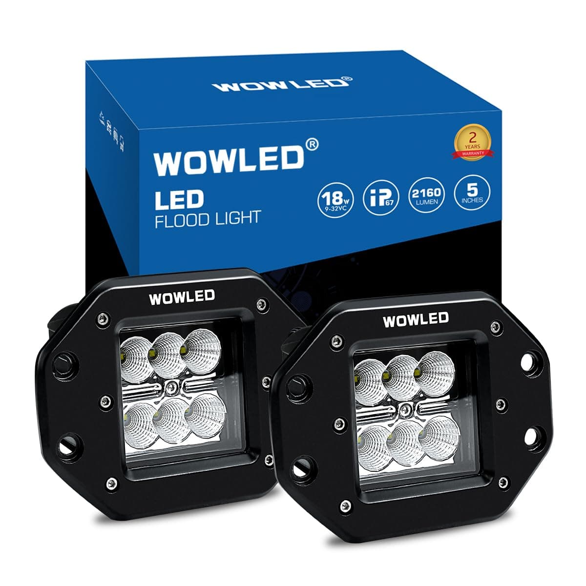 2x 7" 51W LED Work Lights