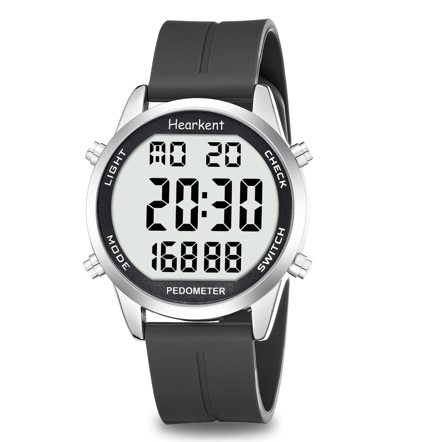 Pedometer Watch for Walking for Senior Non Bluetooth No App Required with Steps Calories Counter and LCD Large Numbers