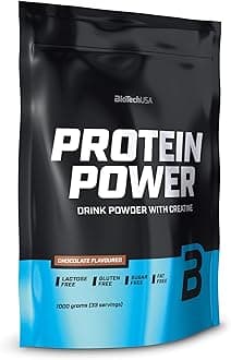 BioTechUSA Protein Power | High Protein, Sugar-Free, Lactose-Free, Gluten-Free | Added Creatine, 1 kg, Chocolate