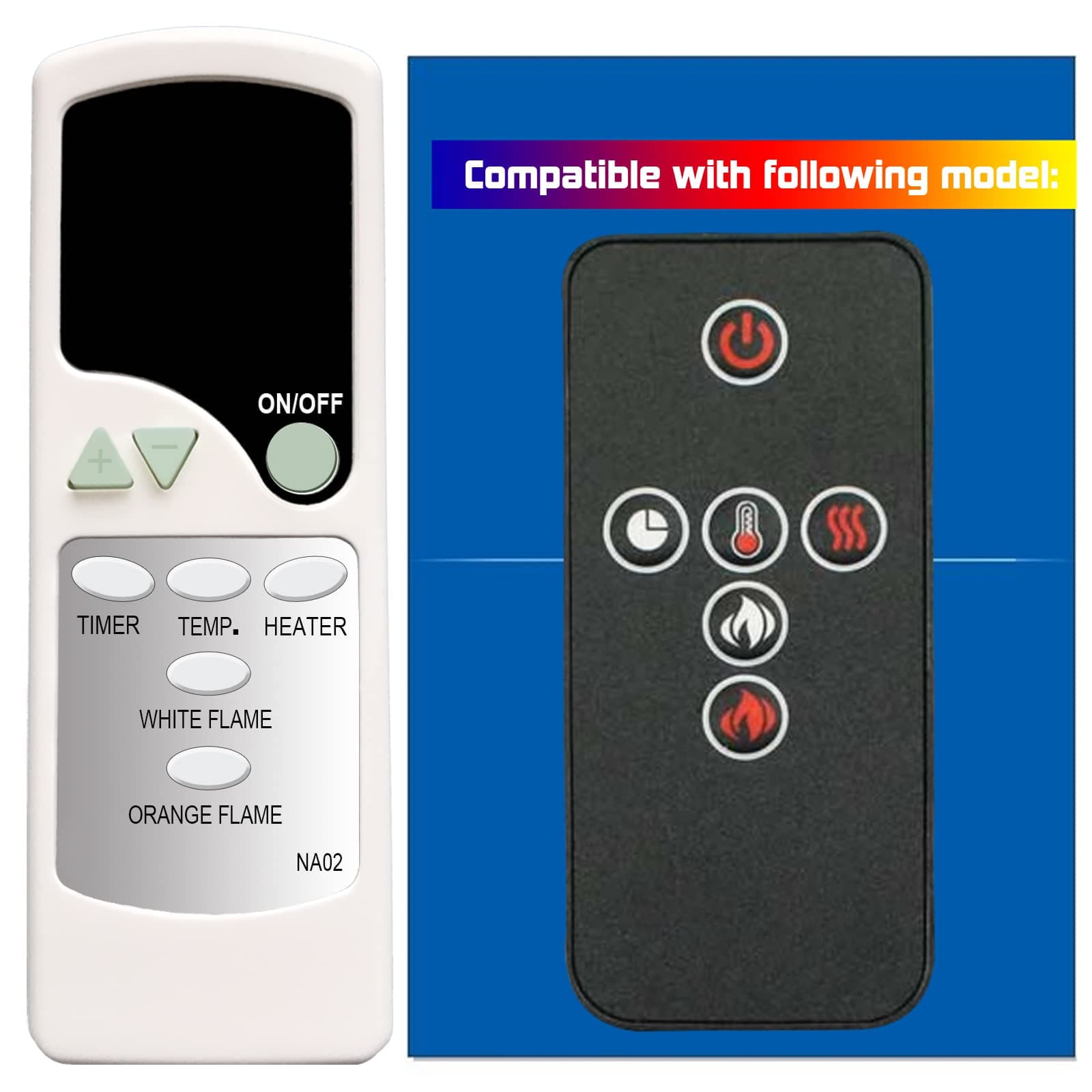 Replacement for Napoleon Fireplace Heater Remote Control W190-0165-SER NEFL42S NEFL42HS NEFL42HI NEFL50HS NEFL50HI NEFL60HS NEFL60HI NEFL72HS NEFL72HI NEFL100HS NEFL100HI