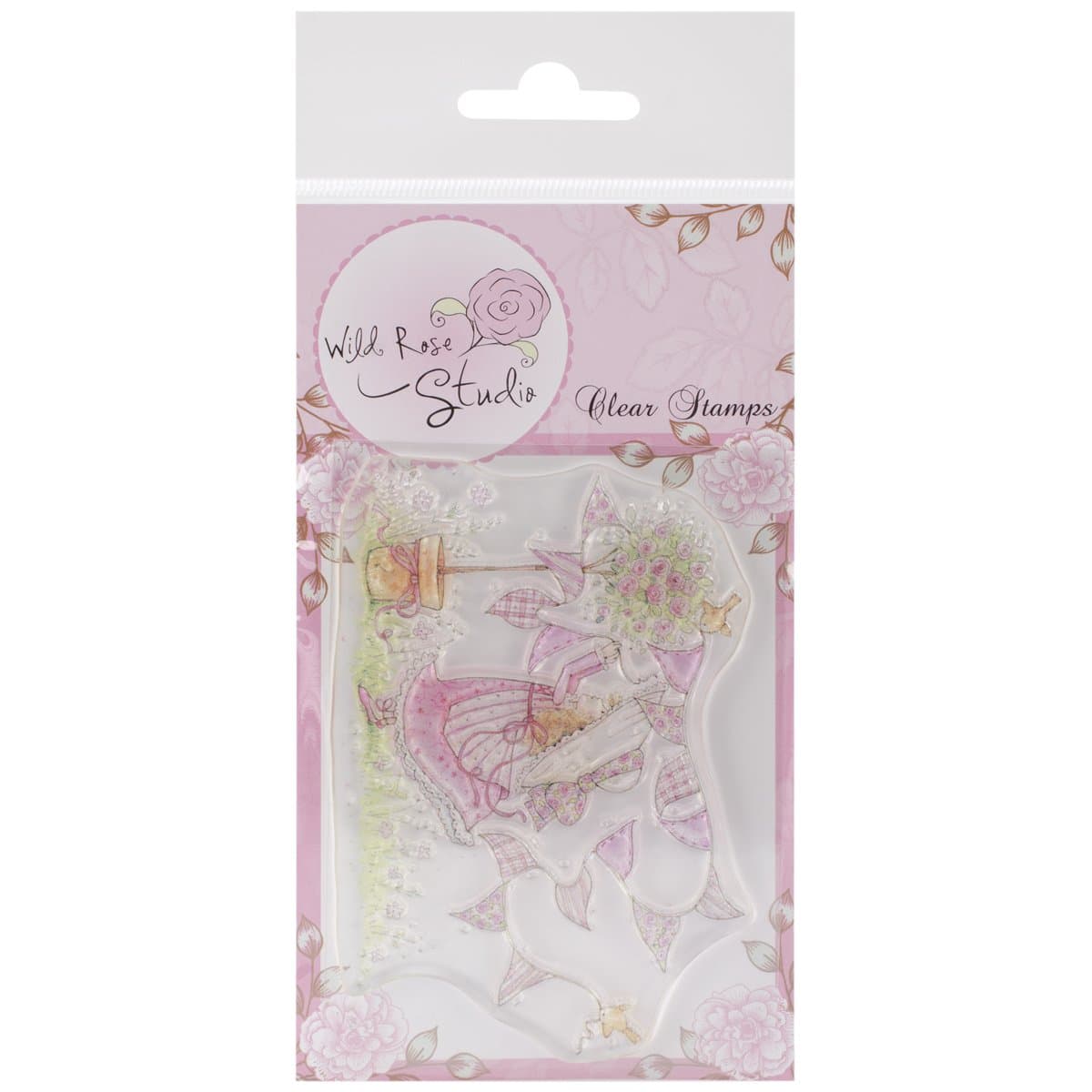 Wild Rose Studio Clear Stamp 3.5 x 3-inch, Annabelle with Bunting