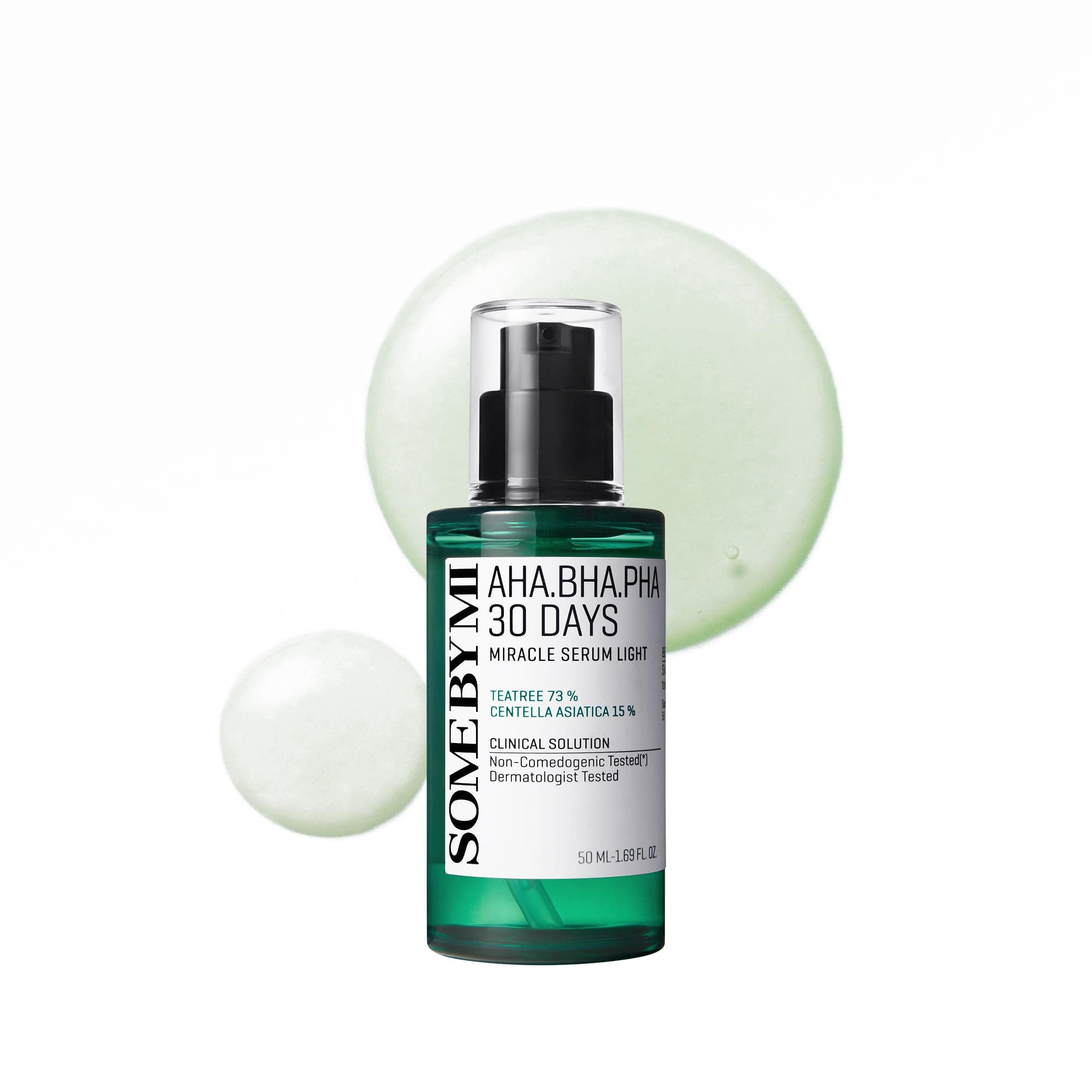 SOME BY MI AHA BHA PHA 30 Days Miracle Serum Light - 1.69oz, 50ml - Daliy Exfoliating Salicylic Acid Serum for Pore and Blackhead Care - Centella & Niacinamide for Skin Soothing - Korean Skin Care