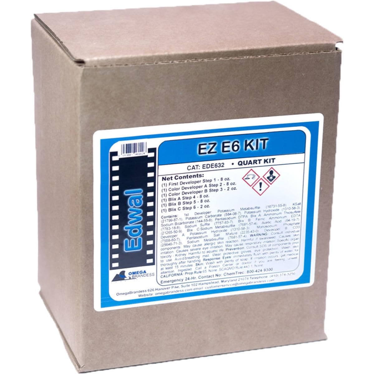 Edwal EZ E-6 Develping Kit, 1 Quart