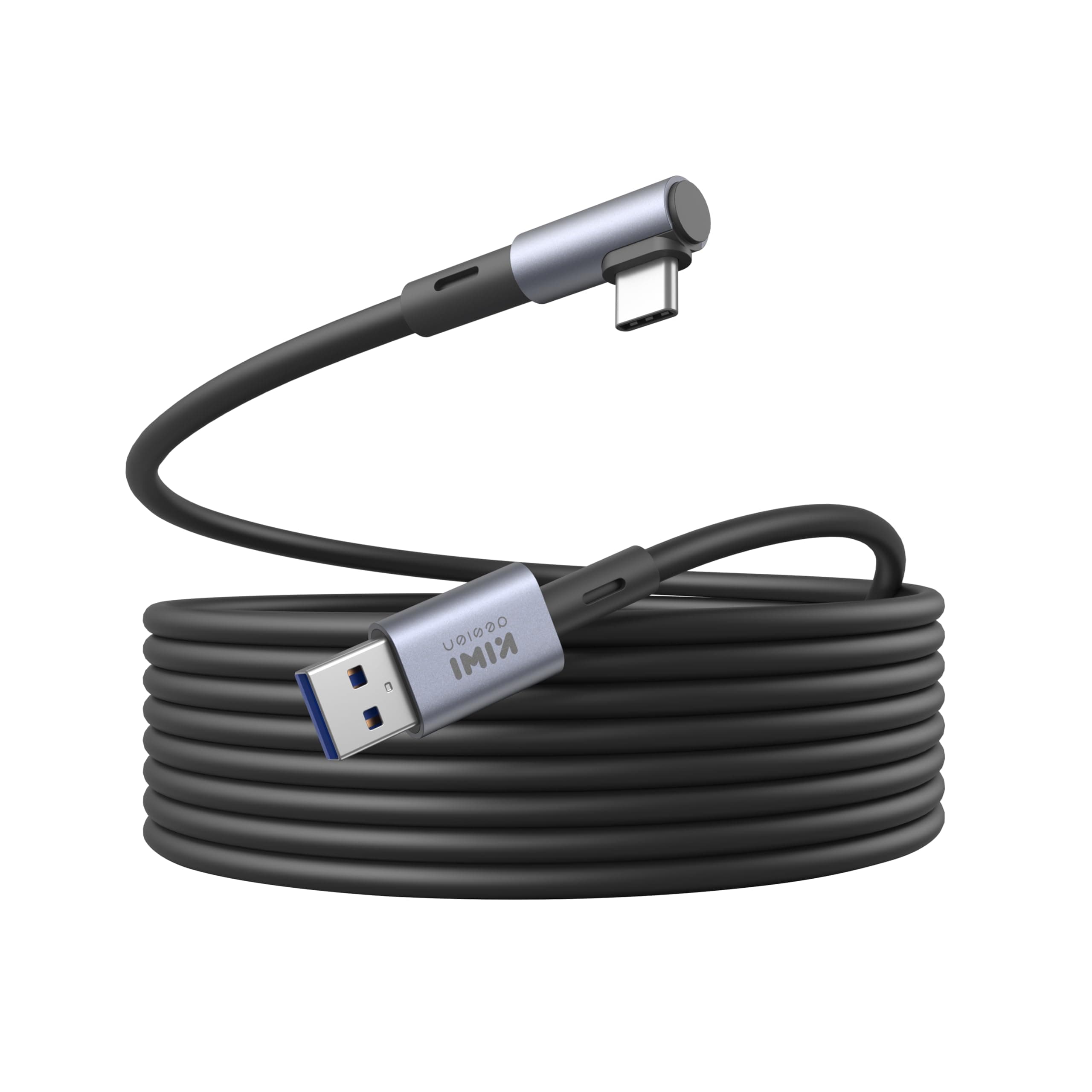 KIWI design 10FT/3M Link Cable Compatible with Quest 3S/3/2/1/Pro, and Pico 4, USB3.0 LinkCable with Cable Clip
