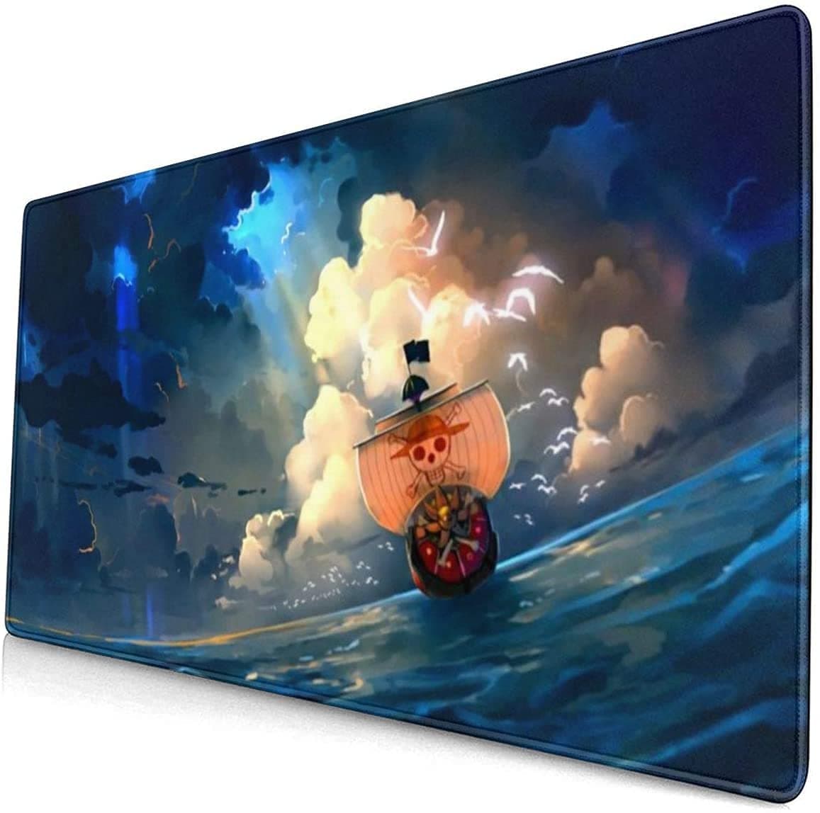 Anime One Piece Mouse Pad,Extended Gaming Mouse Pad with Stitched Edges, Large Mouse pad with Non-Slip Rubber Base for Work & Gaming, Office & Home, 31.5x15.7inch