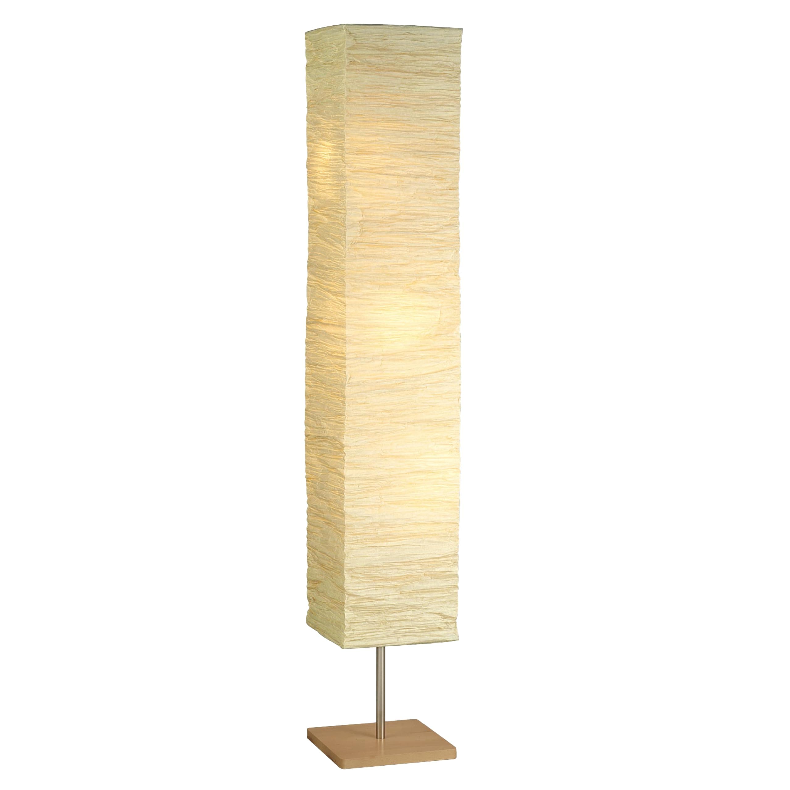 Adesso Three Light Floor Lamp – Natural Wood Base & Adjustable Brightness – Perfect Lighting for Bedroom, Living Room and Corner Decor, Beige