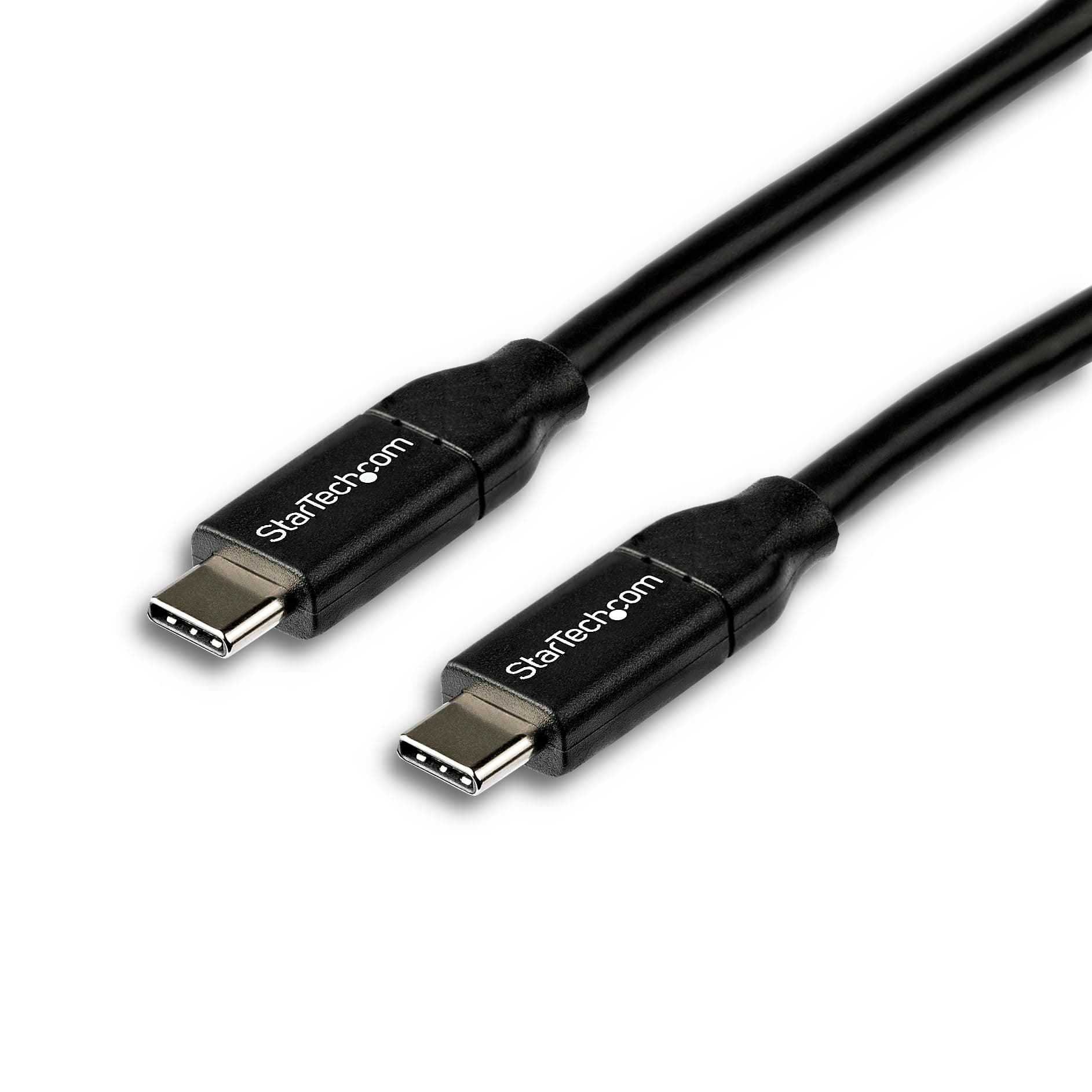 StarTech.com USB C to USB C Cable - 6 ft / 2m - w/ 5A Power Delivery - USB 2.0 - USB-IF Certified - USB Type C Cable -USB C Charging Cable (USB2C5C2M)