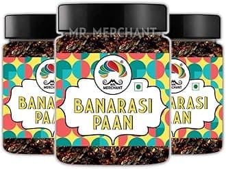 Mr. Merchant Banarasi Meetha Paan Mukhwas, [Mouth Freshener, Digestion, After Meal Snack] [Glass Pack], 900g (Pack of 3)